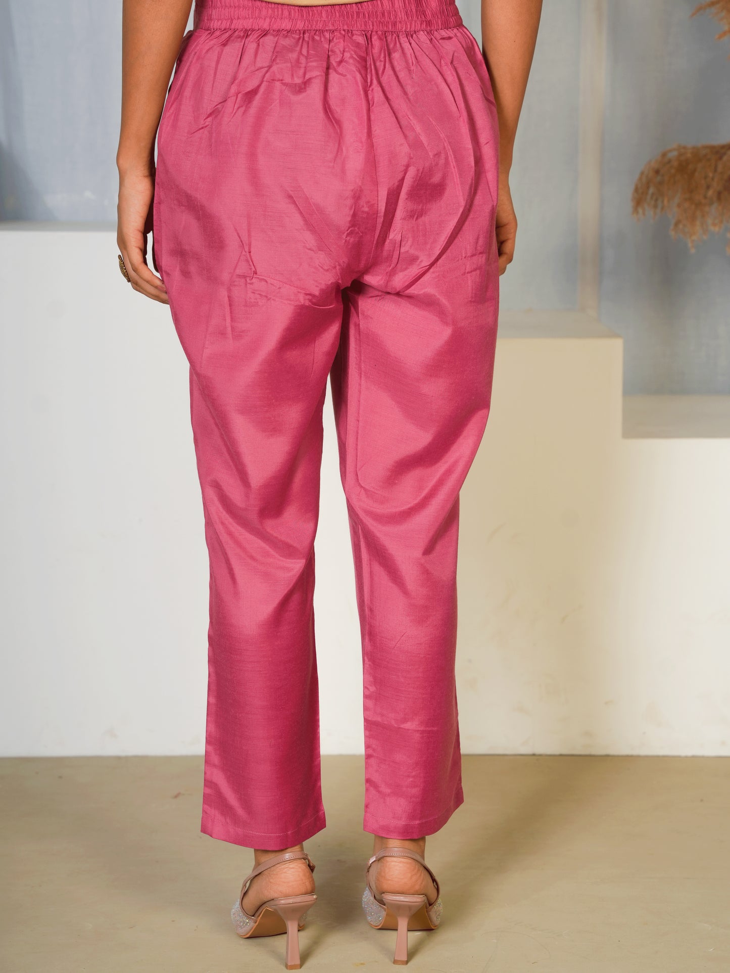Shantoon Solid Dusty Pink Trousers