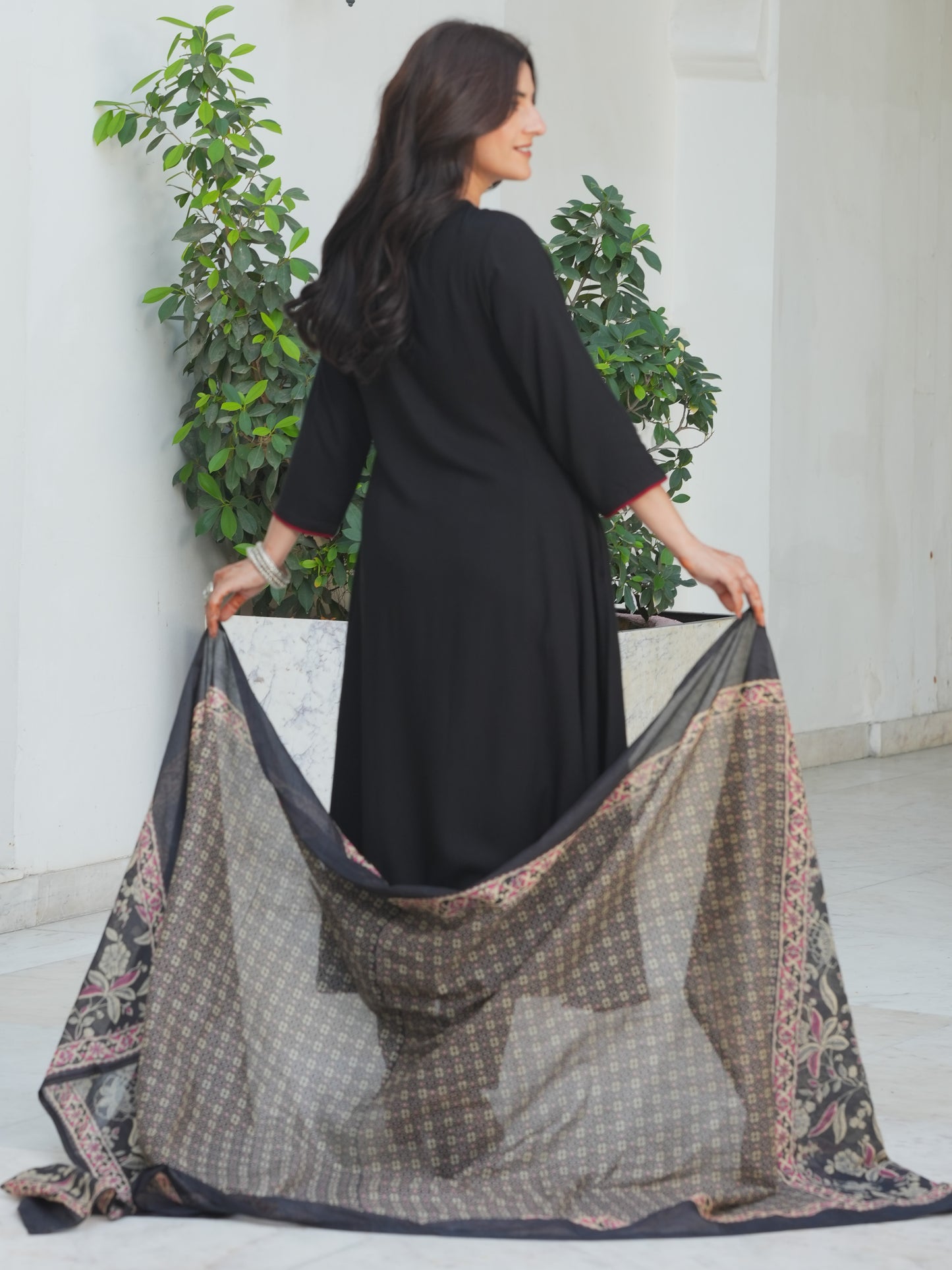 Soft Cotton Black Dupatta
