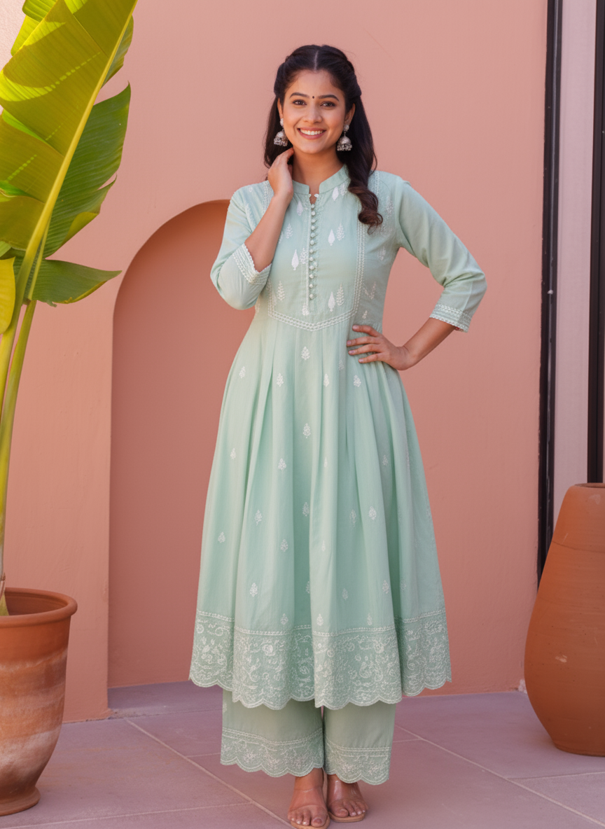 Roman silk Solid Baby Blue Trousers