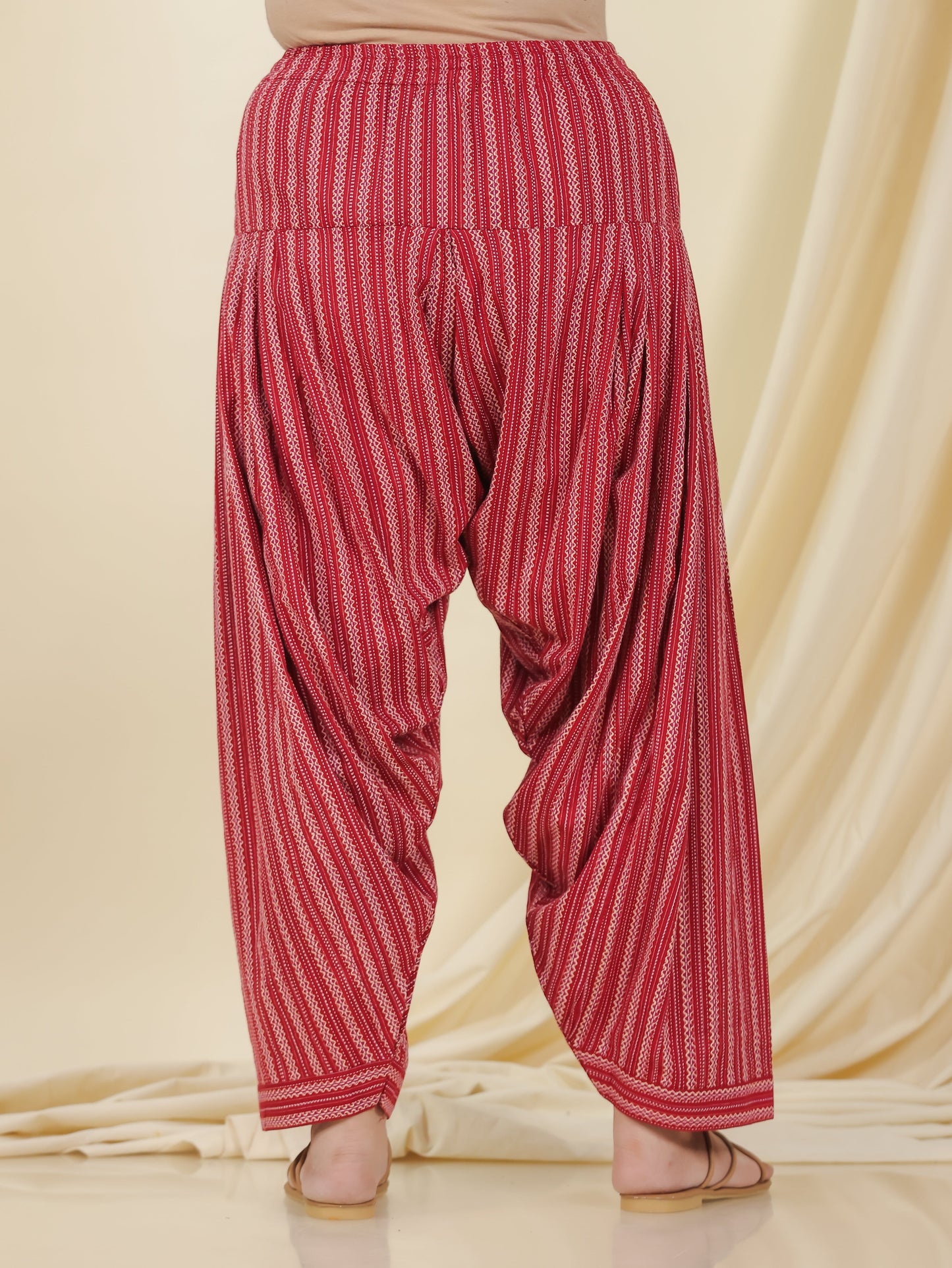 Kantha Cotton Border print Maroon Salwar
