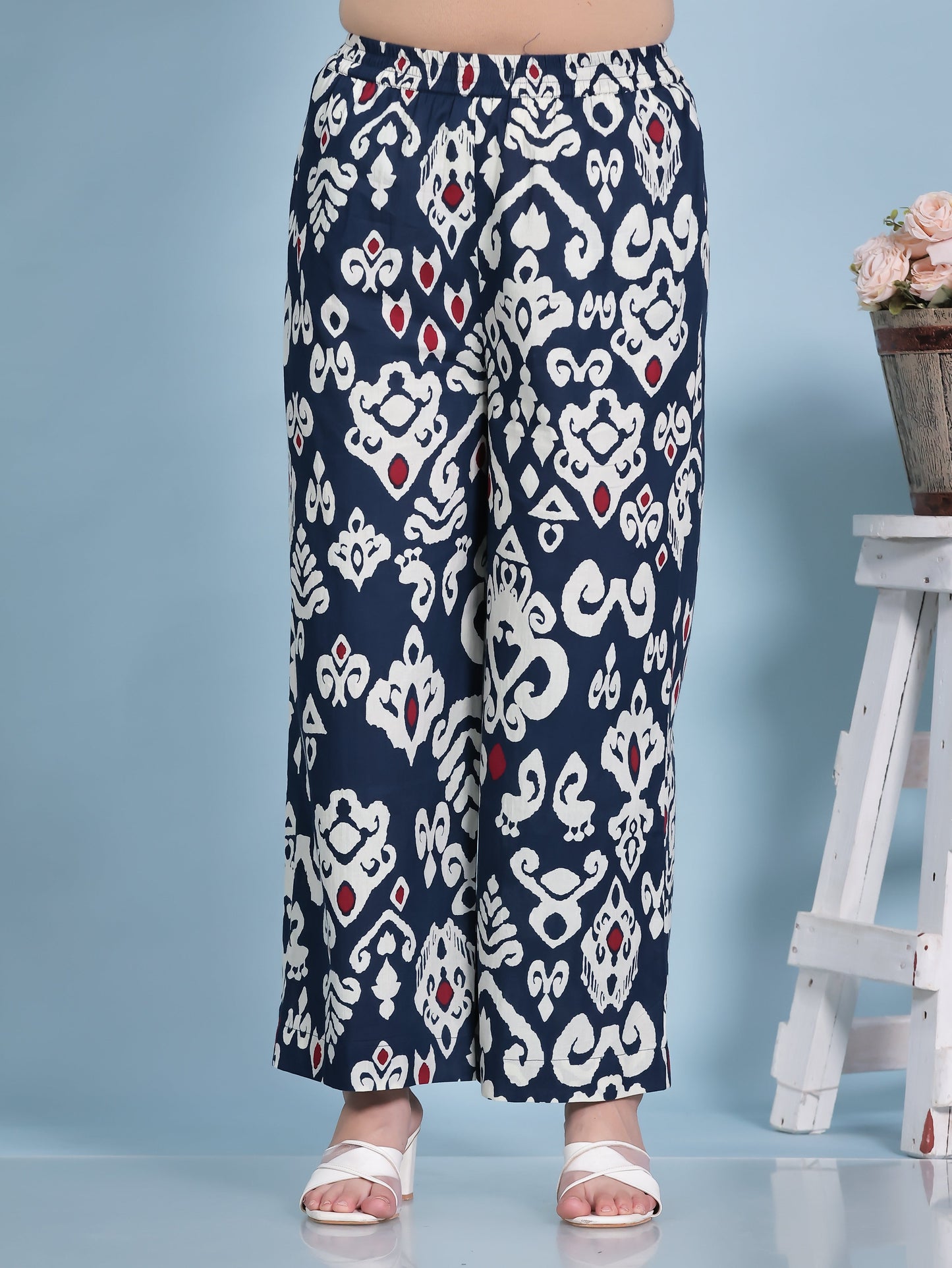 Soft Cotton Ikat Kaftan Blue Kurta