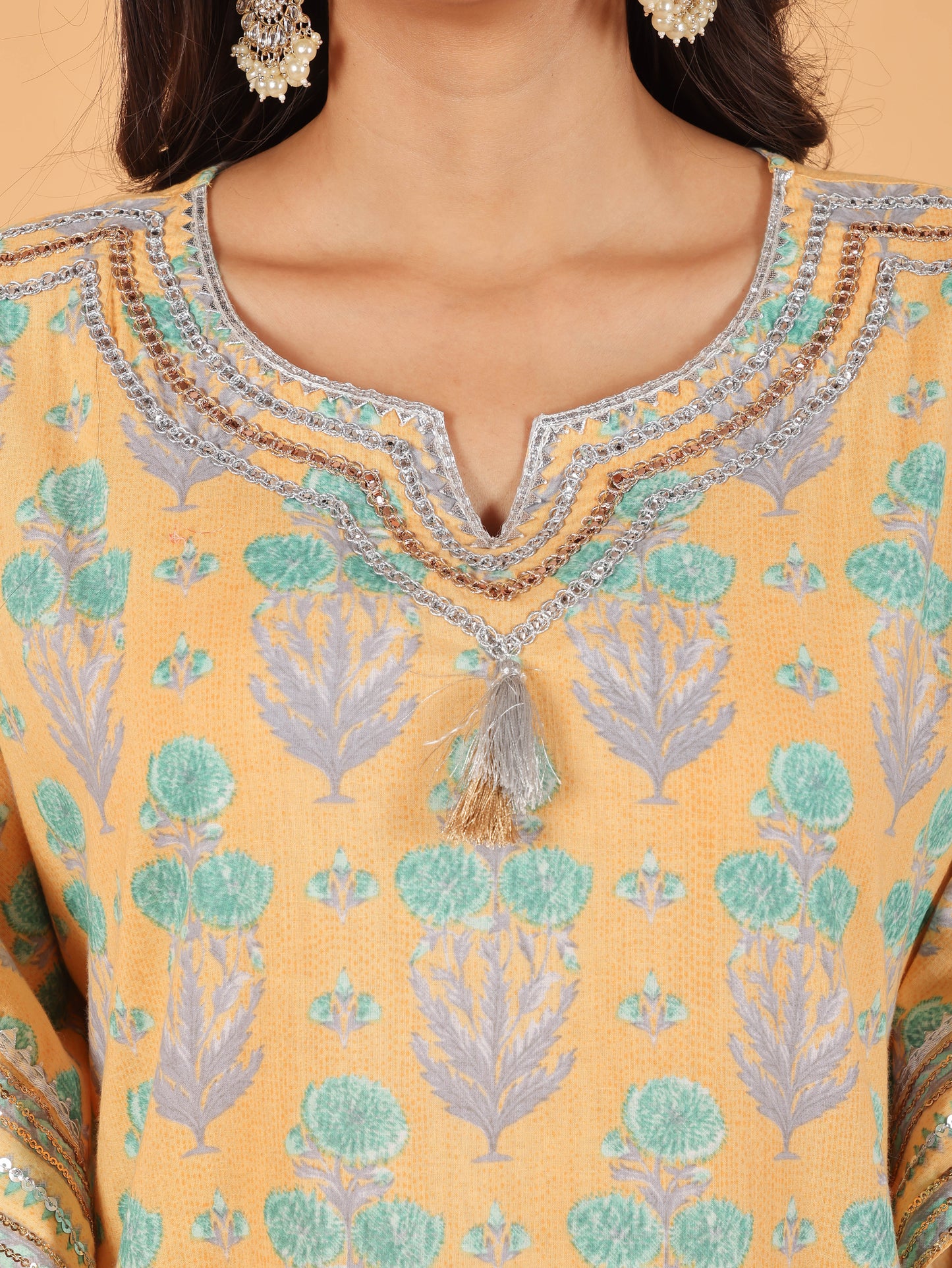 Soft Cotton Floral Kurta