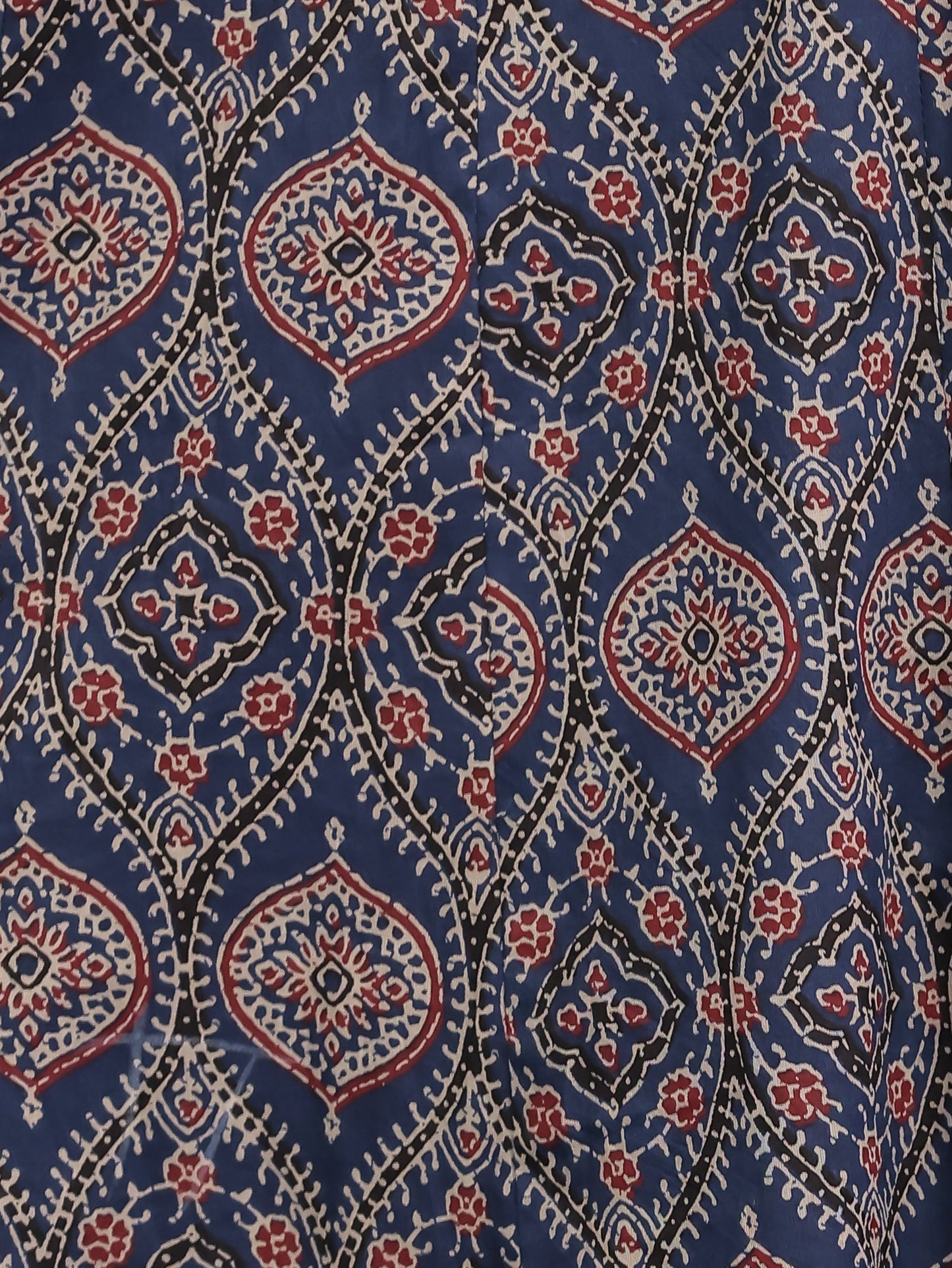 Soft Cotton Butta High Low Navy Blue Kurta