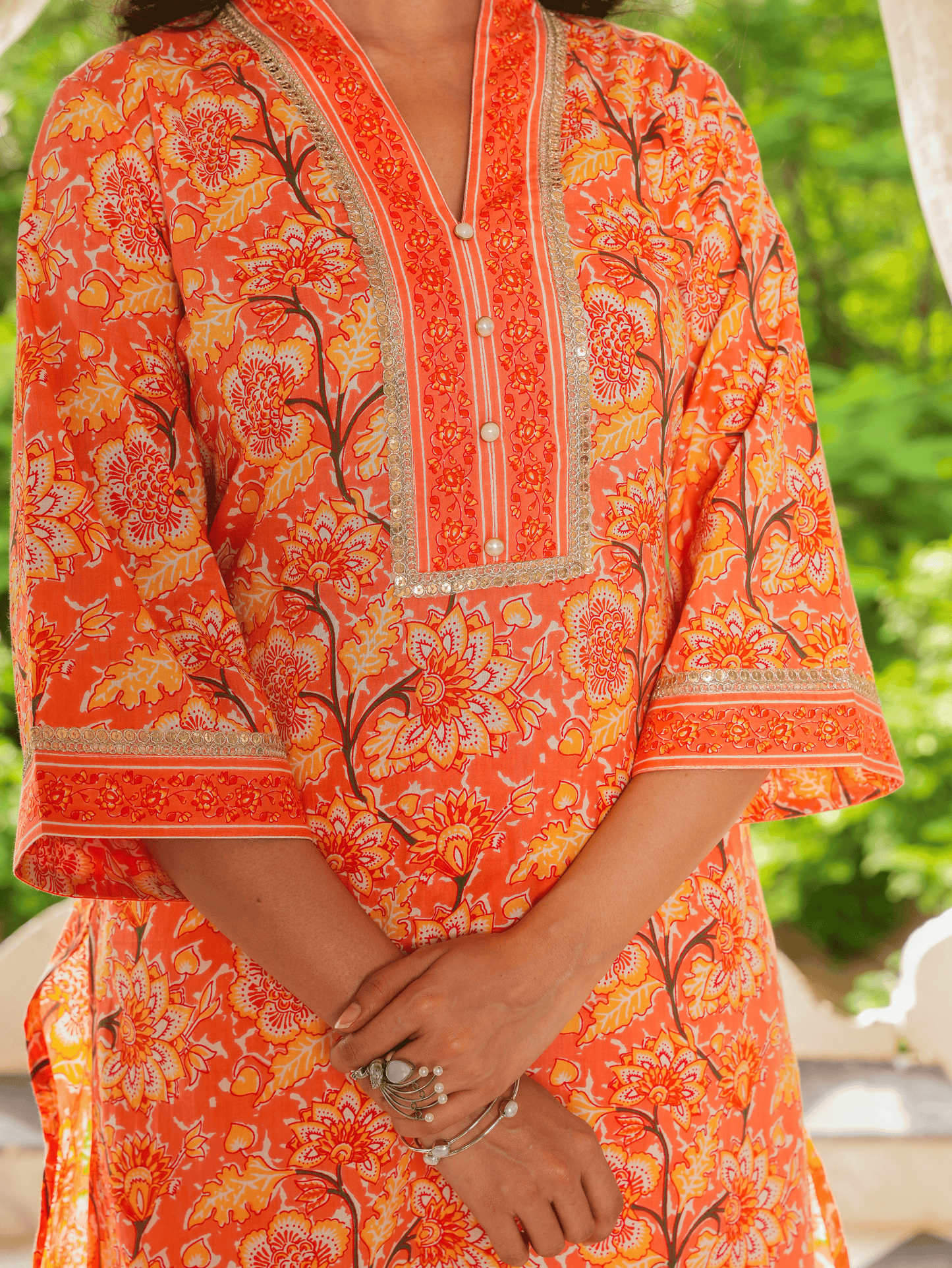 Soft Cotton Floral Kurta