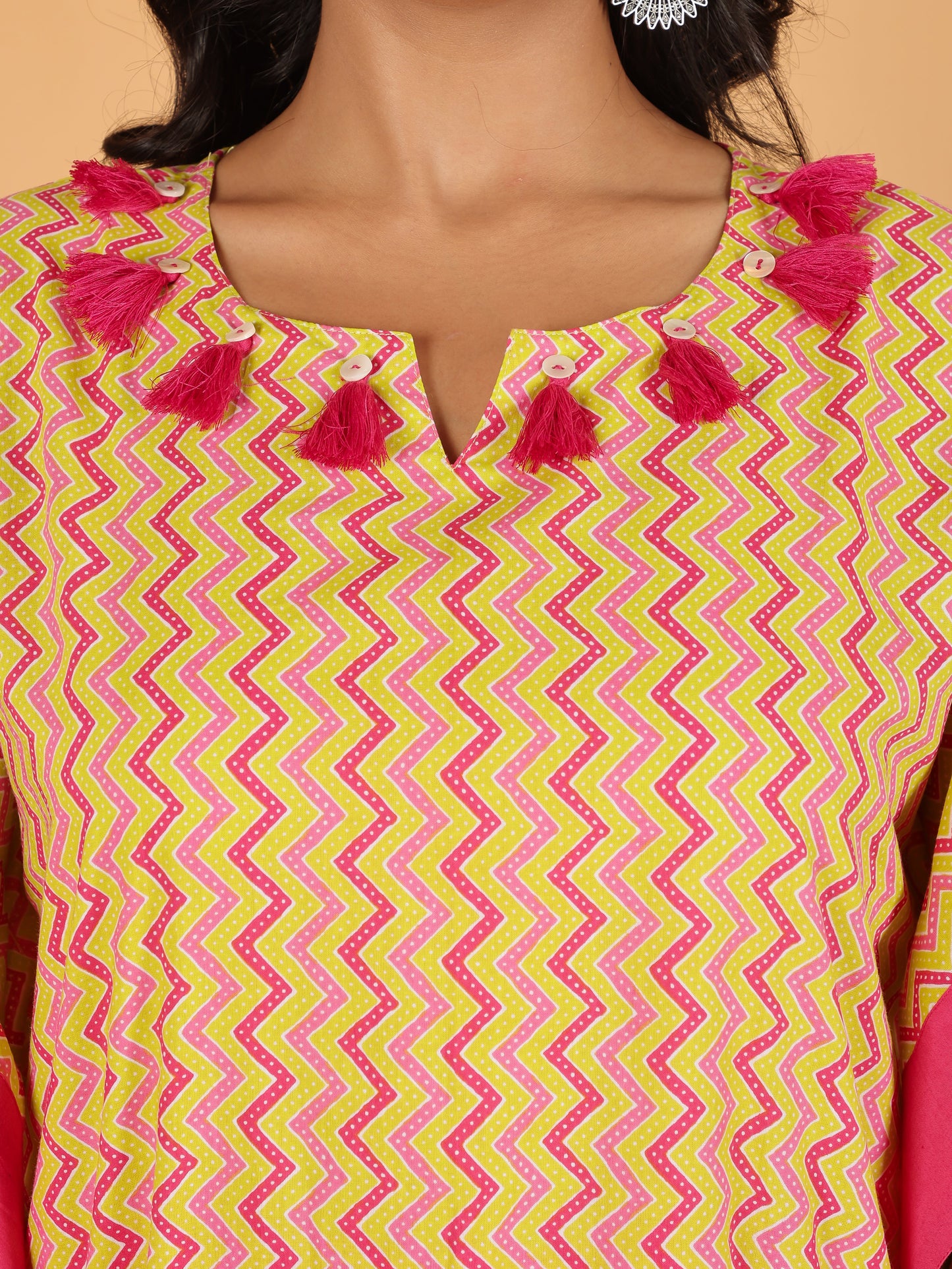 Soft Cotton Chevron Kurta