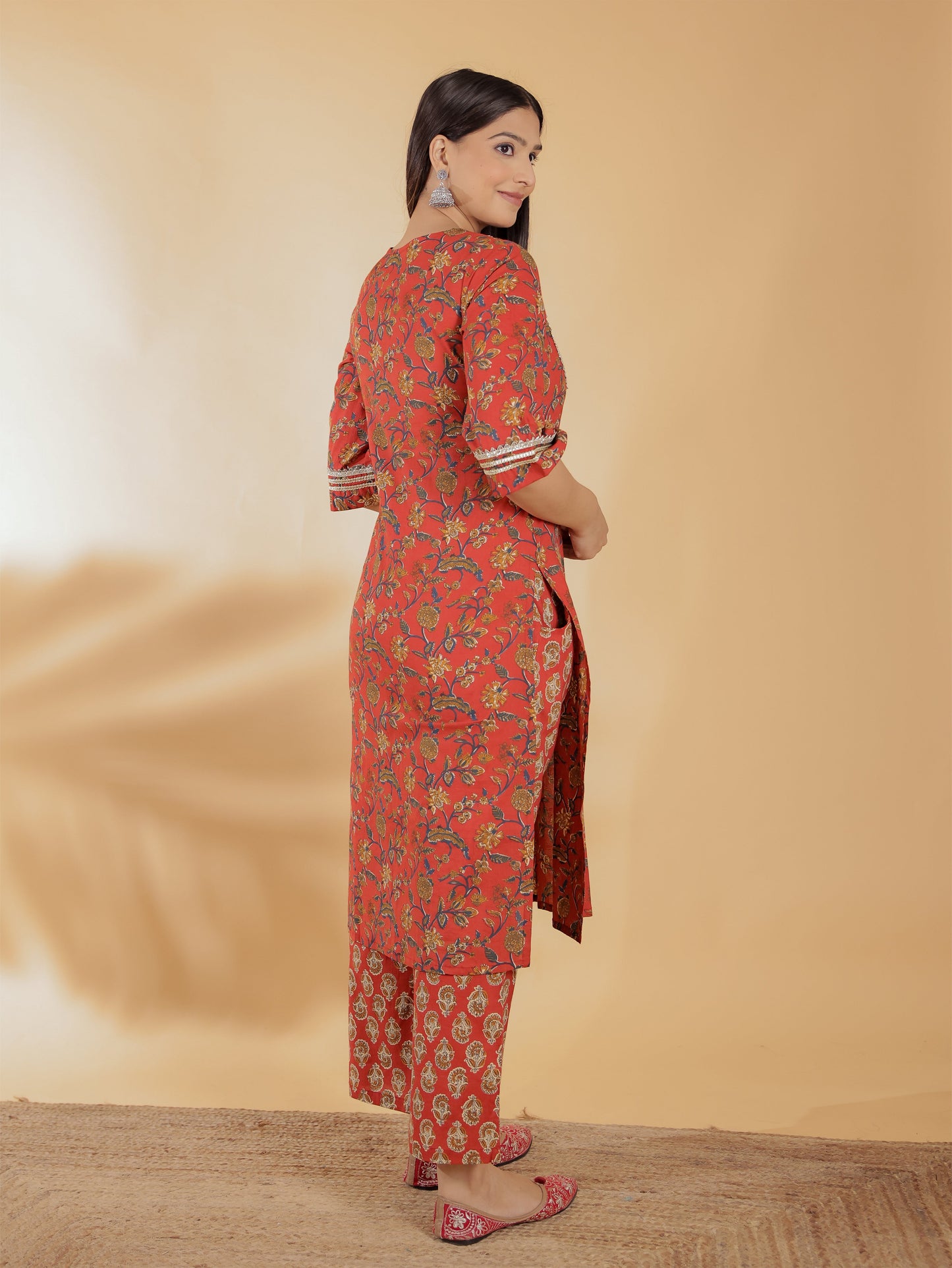 Soft Cotton Floral Kurta