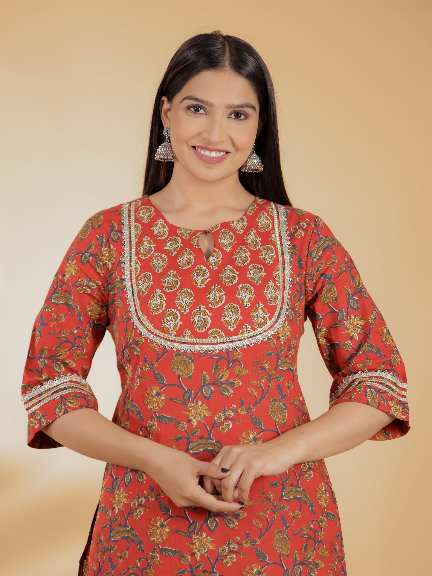 Soft Cotton Floral Kurta