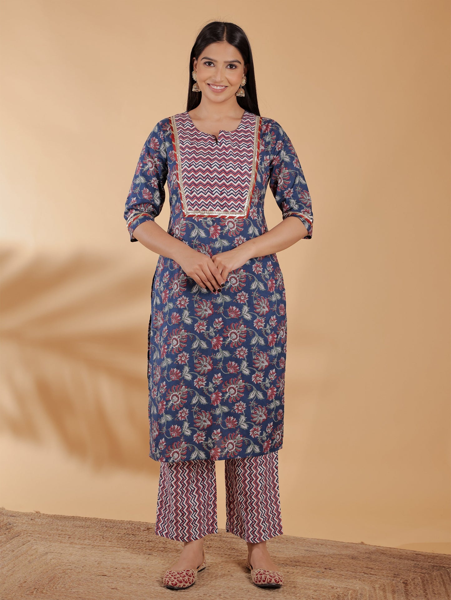 Soft Cotton Floral Kurta