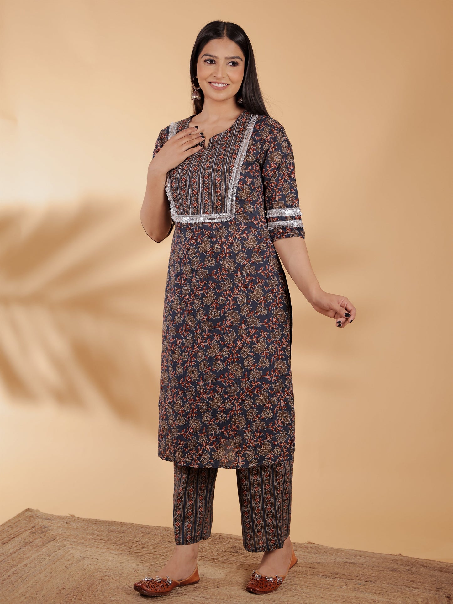 Soft Cotton Floral Kurta