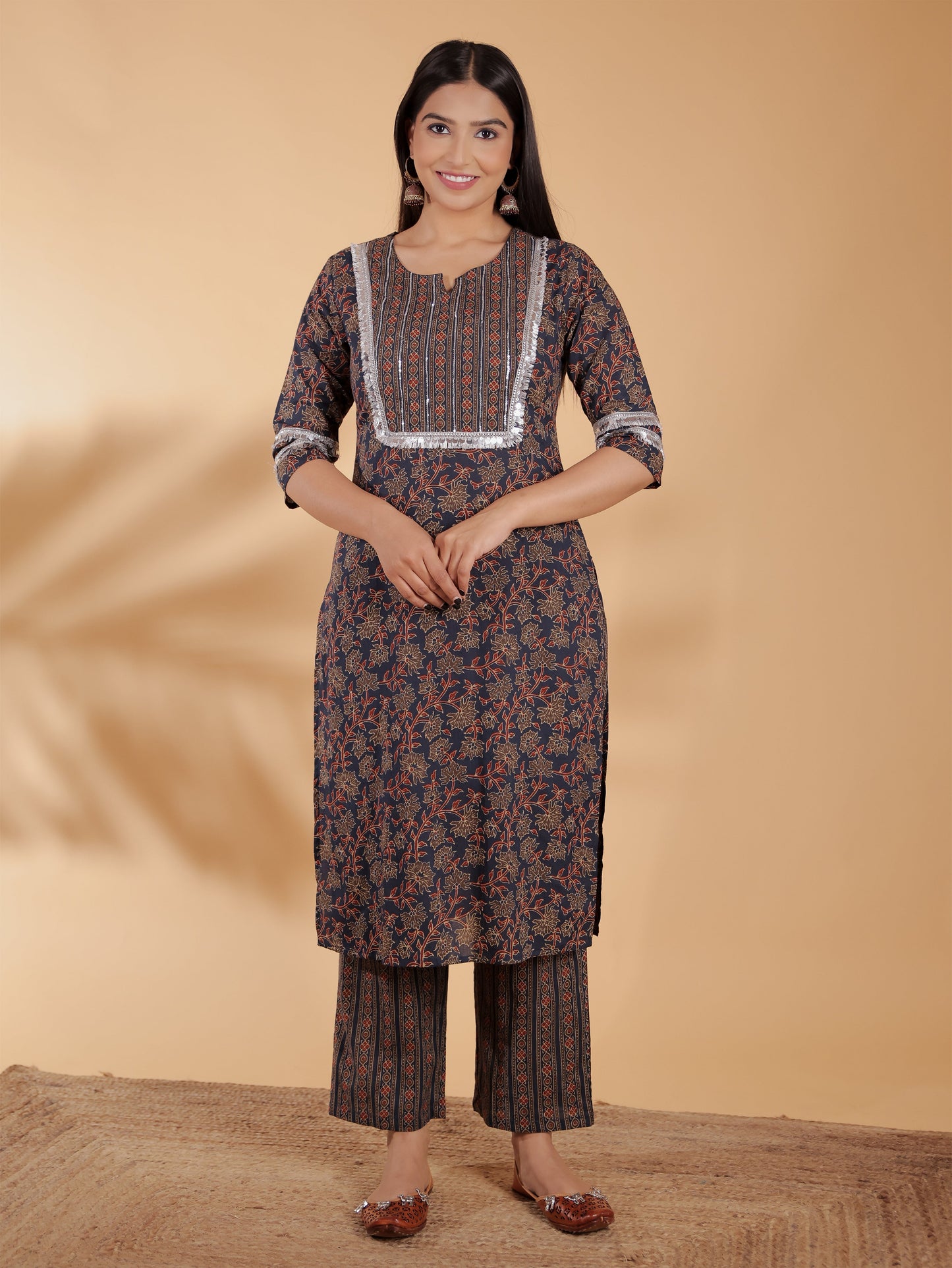 Soft Cotton Floral Kurta