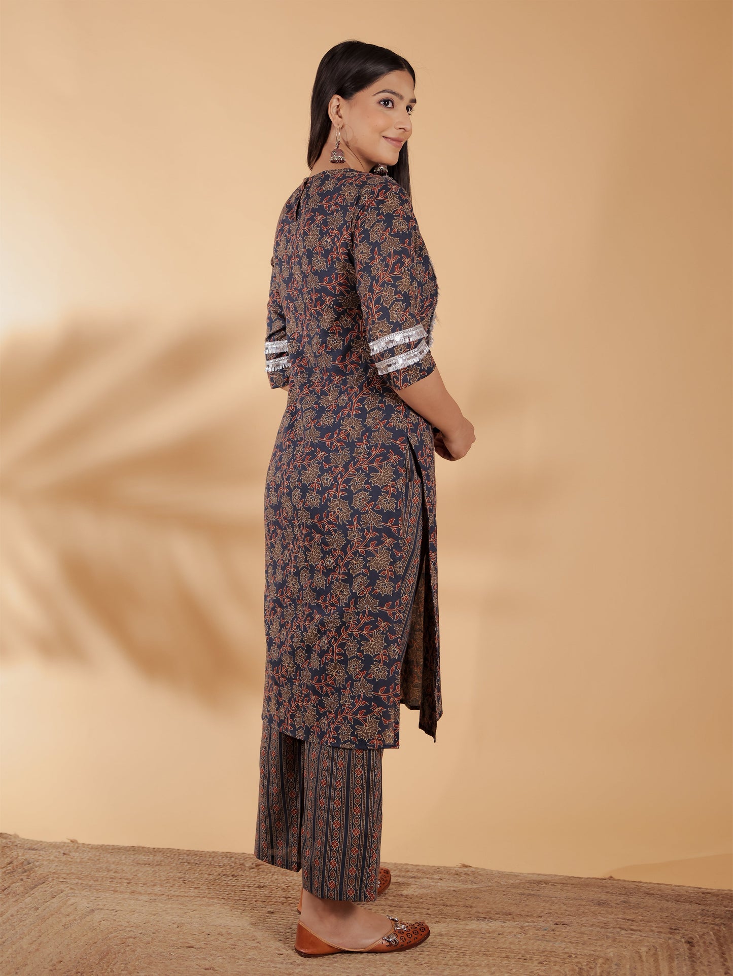 Soft Cotton Floral Kurta