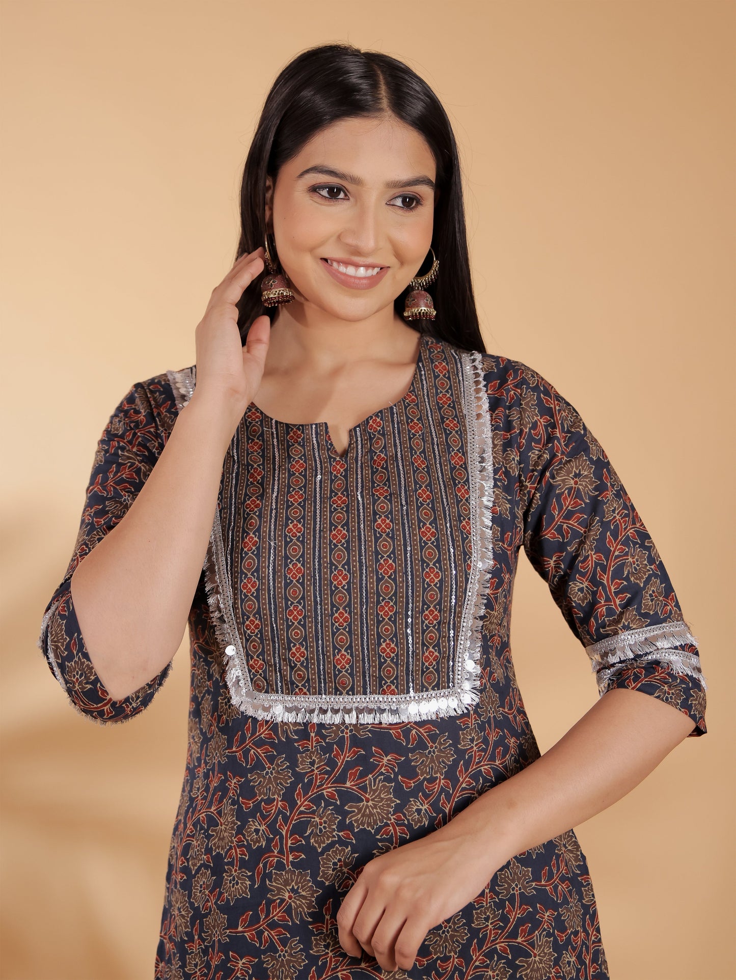 Soft Cotton Floral Kurta