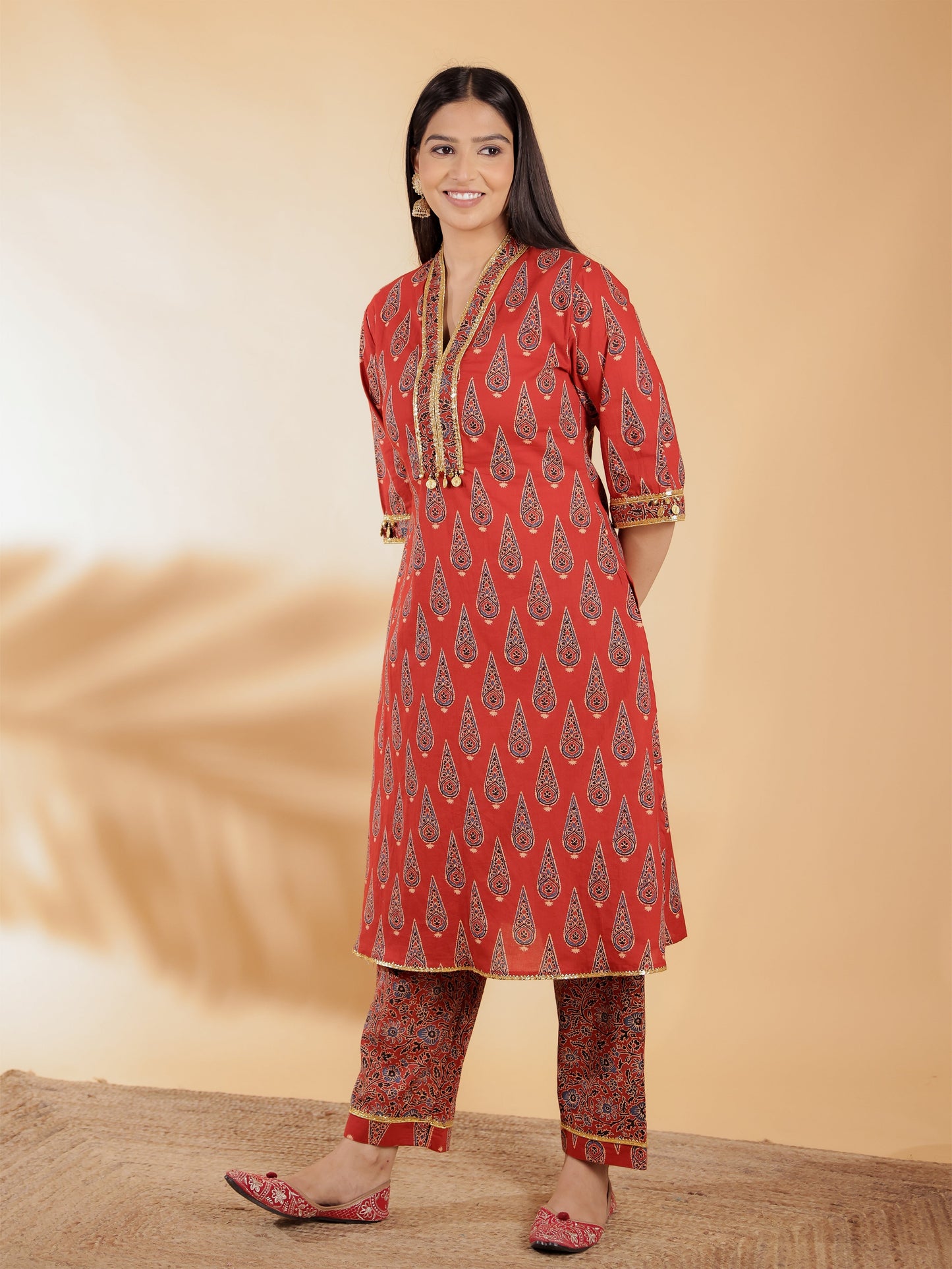 Soft Cotton Ajrakh Kurta