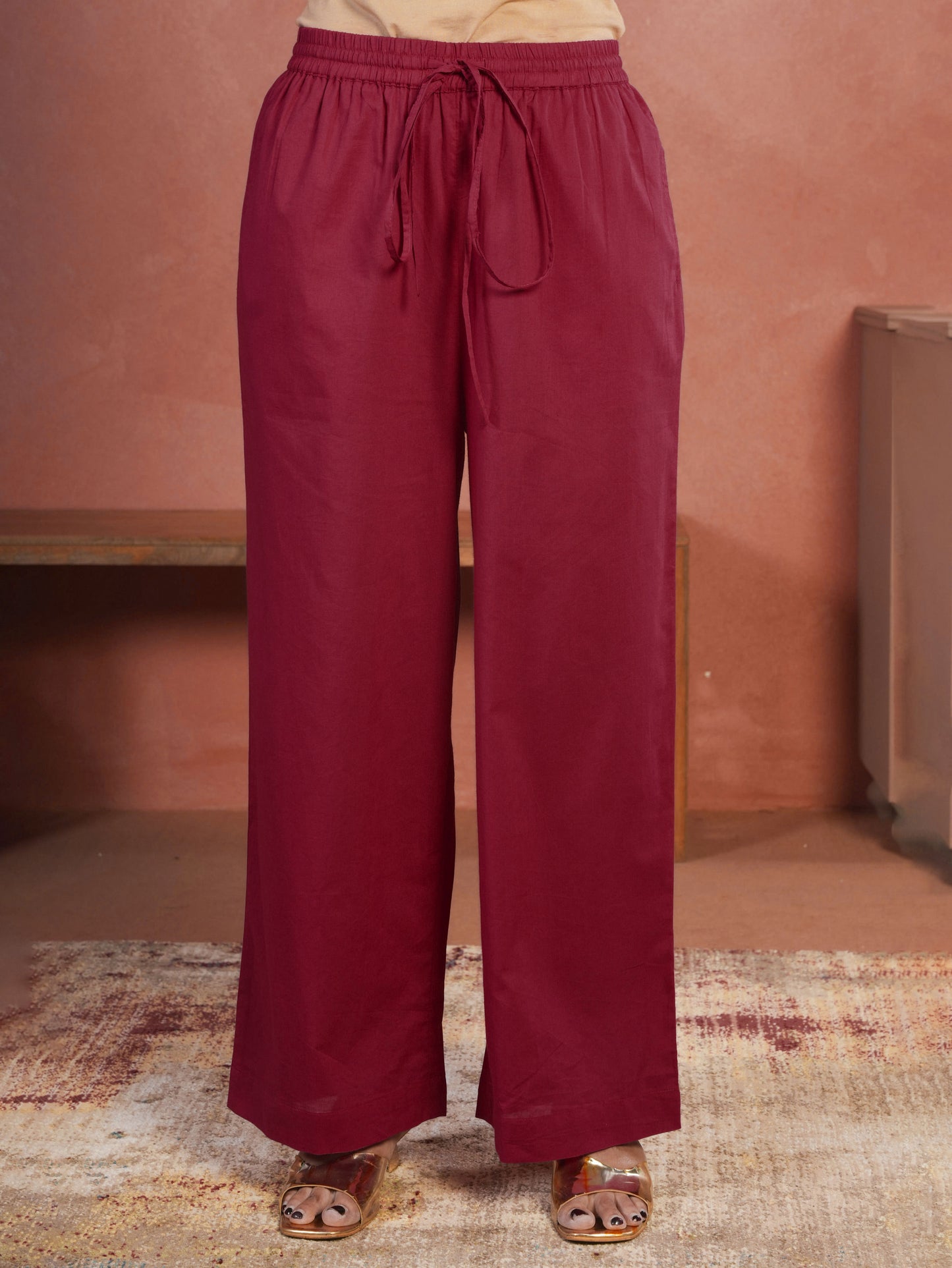 Embroidered Soft Cotton Solid Straight Pink Kurta