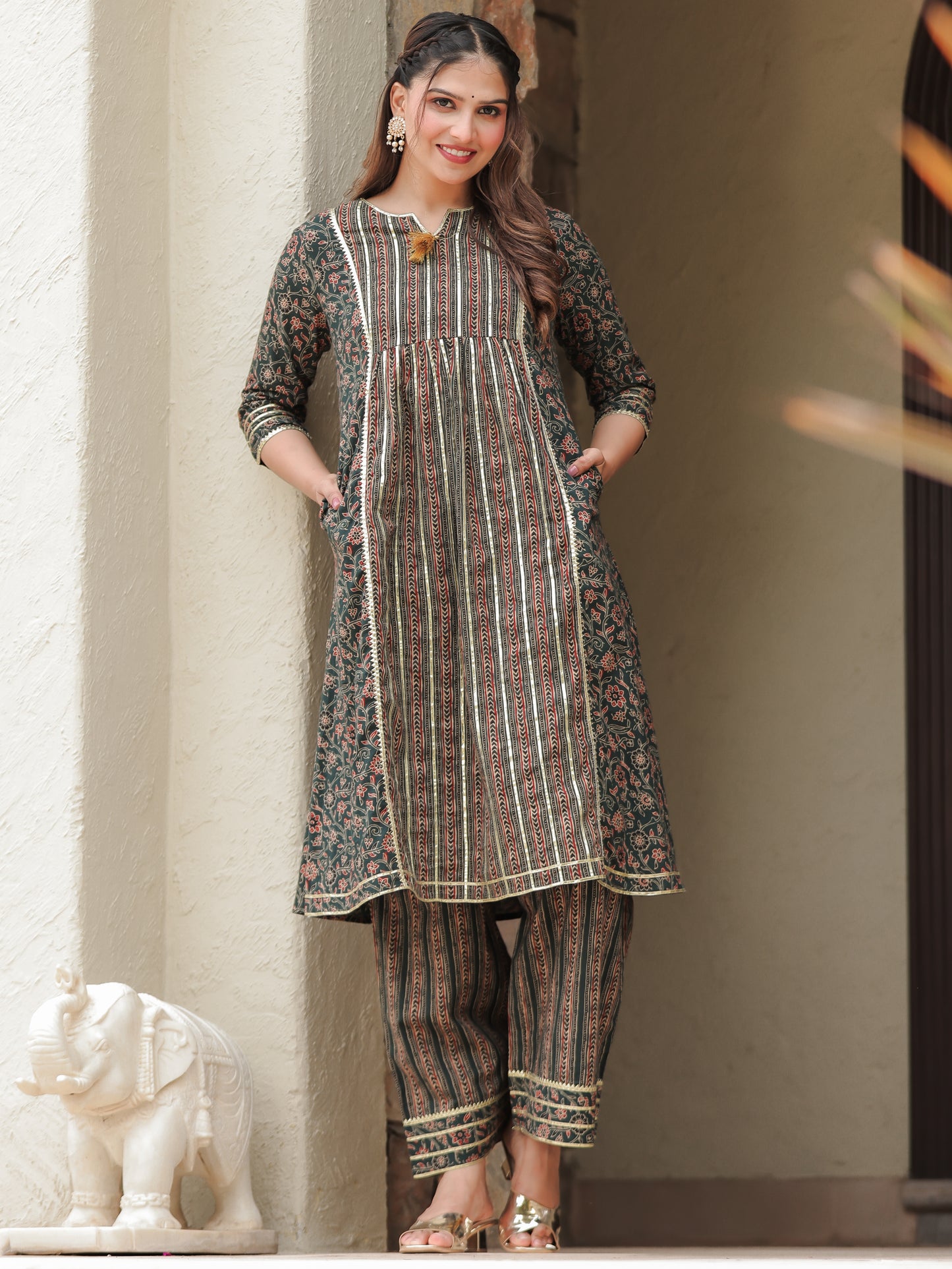 Soft Cotton Ajrakh Kurta