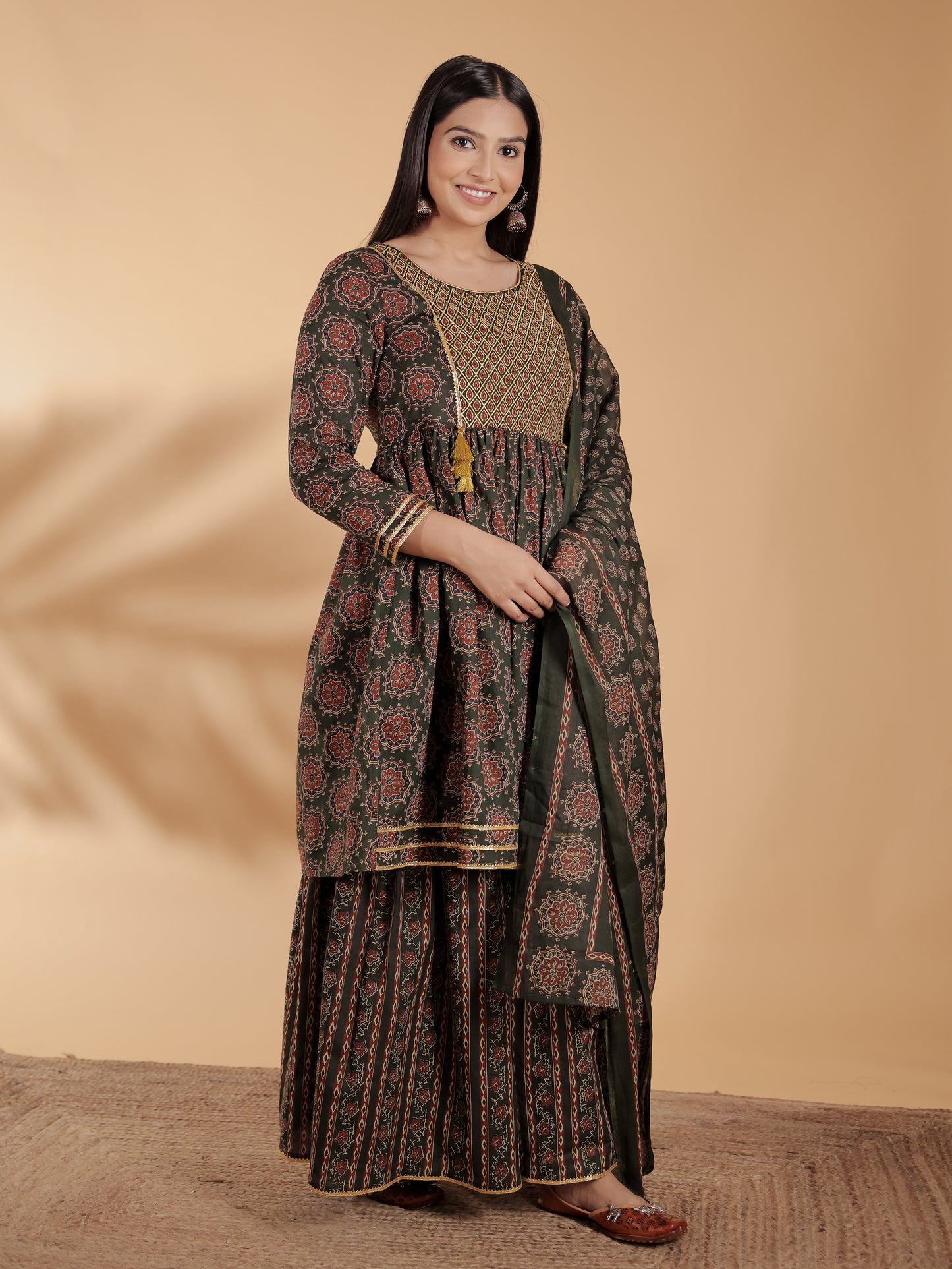 Voile Cotton Ajrakh Dupatta