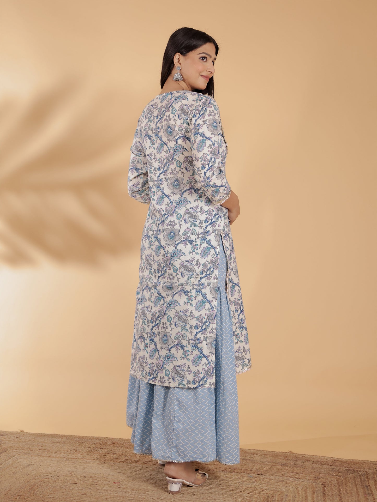 Soft Cotton Floral Kurta