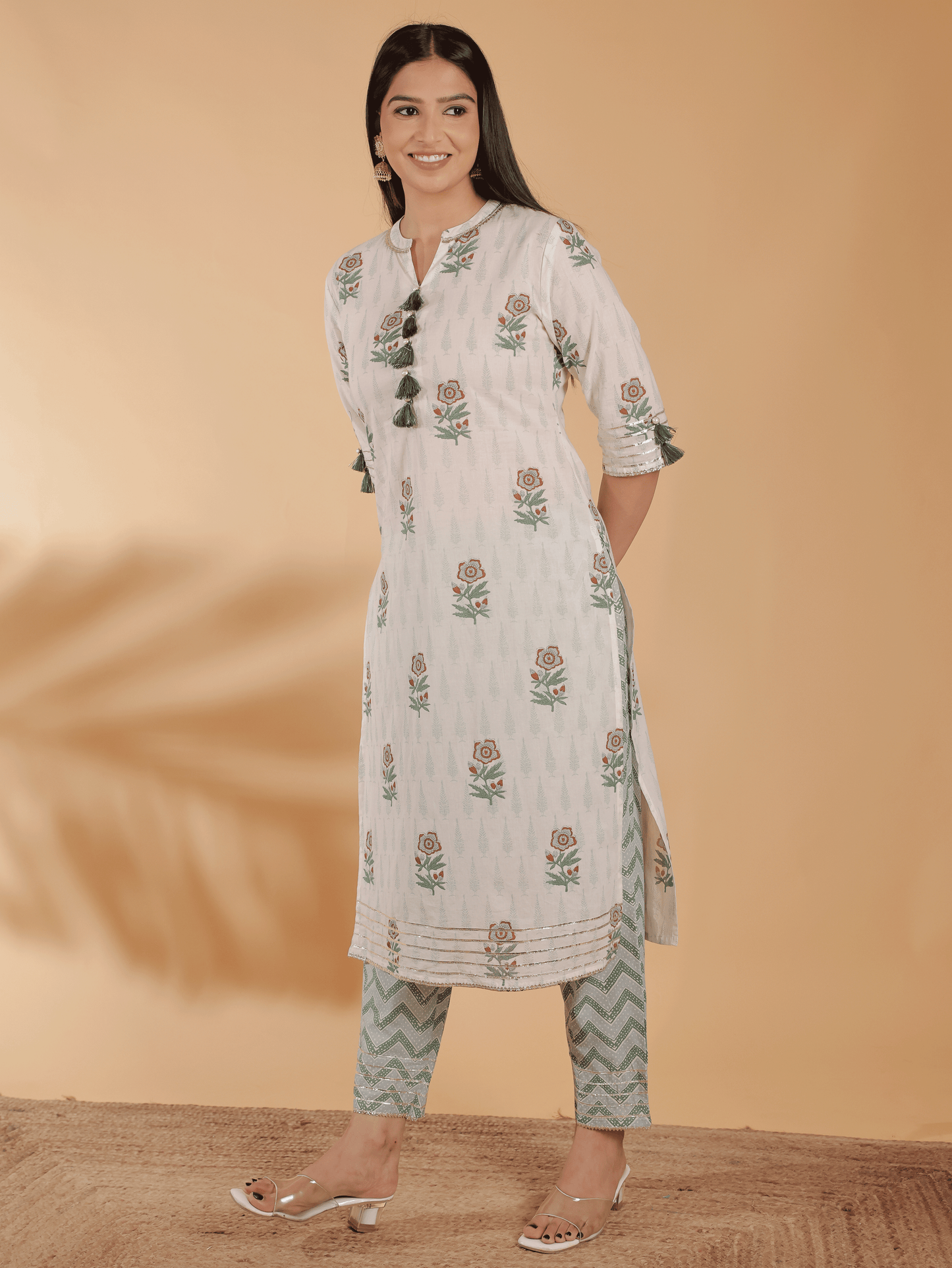 Soft Cotton Floral Kurta