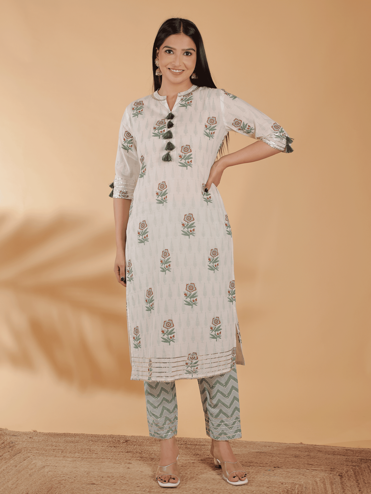 Soft Cotton Floral Kurta