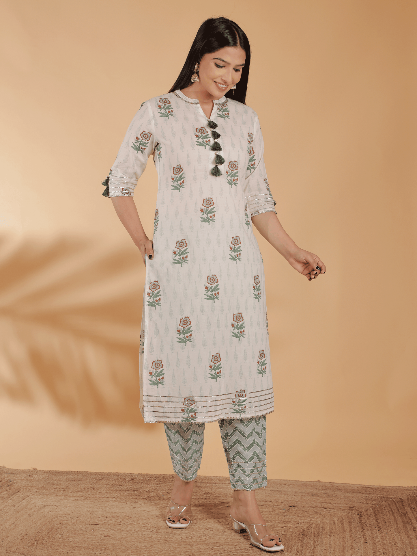 Soft Cotton Floral Kurta