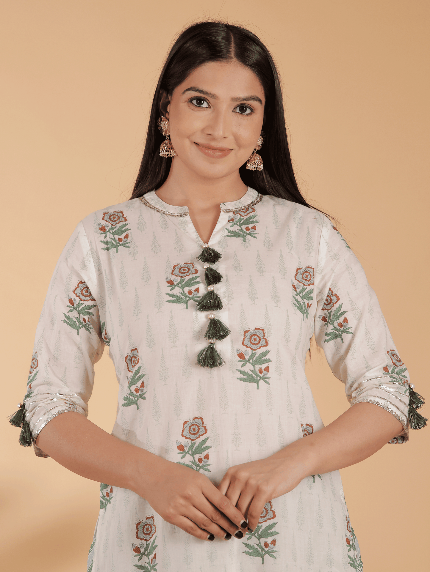 Soft Cotton Floral Kurta