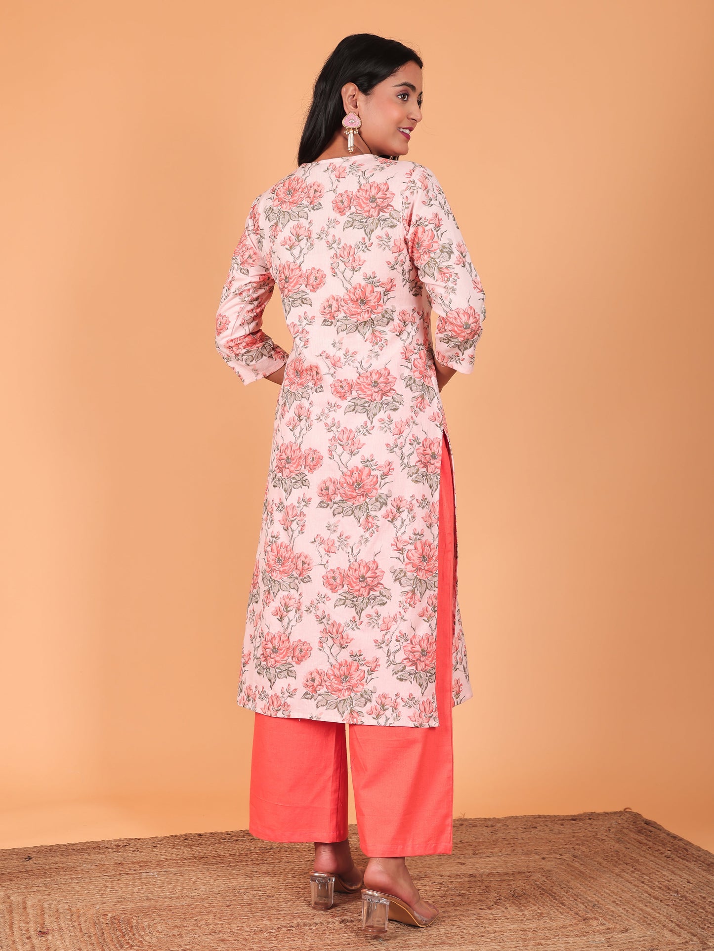 Linen Cotton Gold foil Kurta