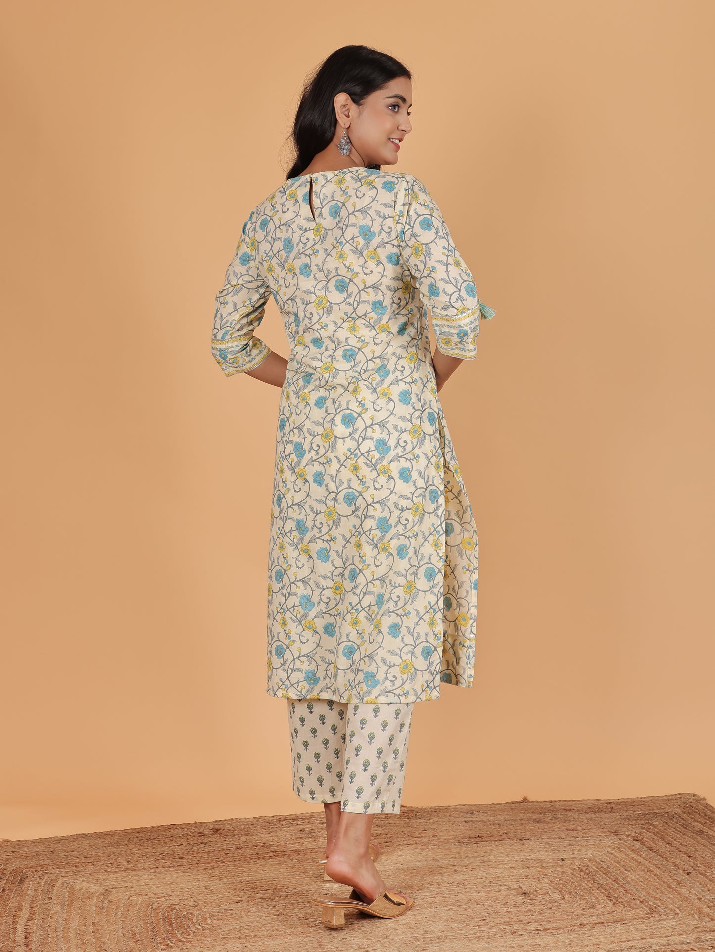 Soft Cotton Floral Kurta