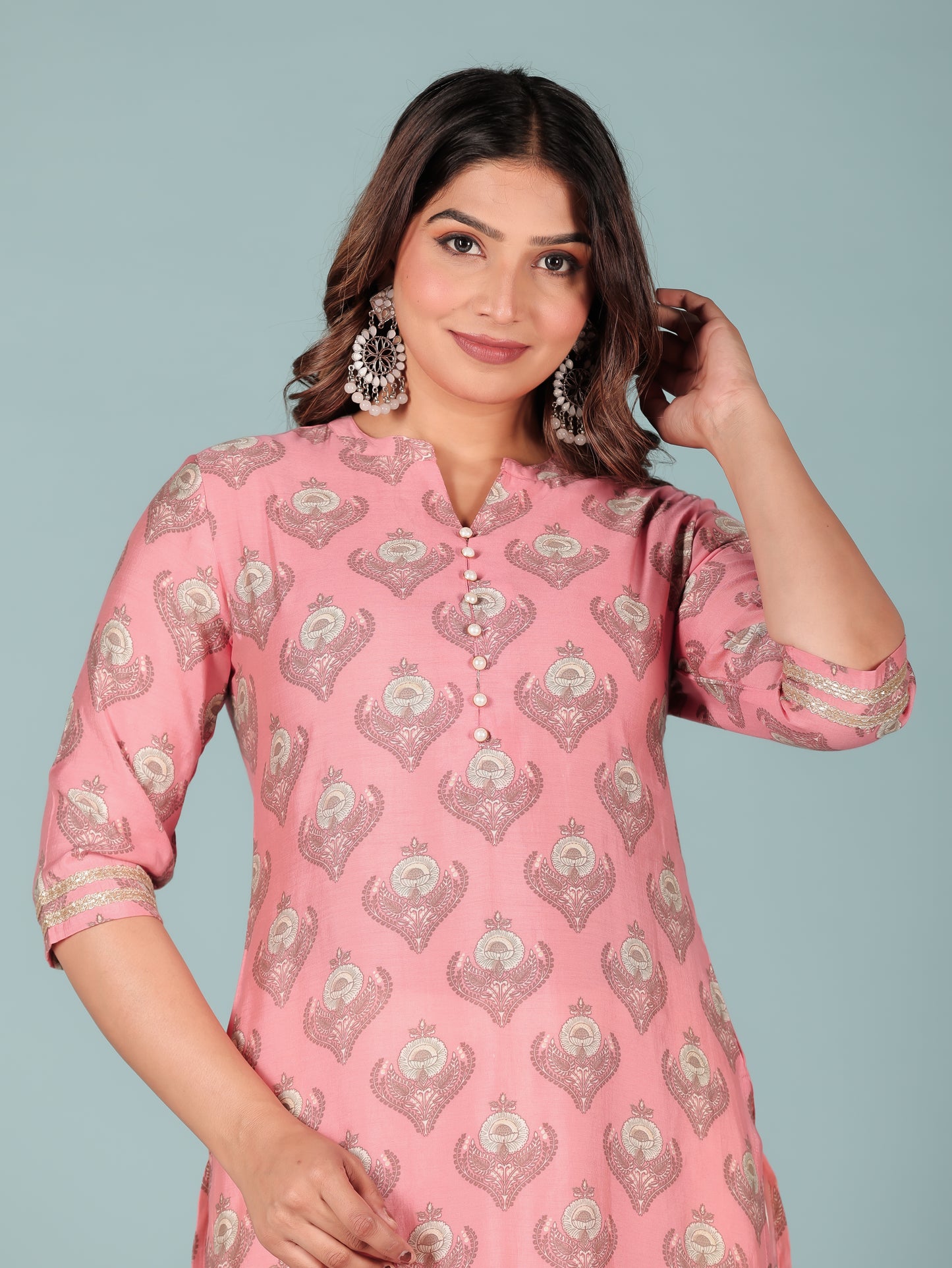 Floral Muslin Kurta