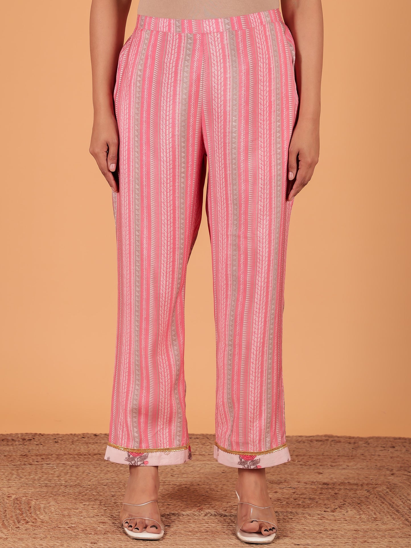 Muslin Striped Pant