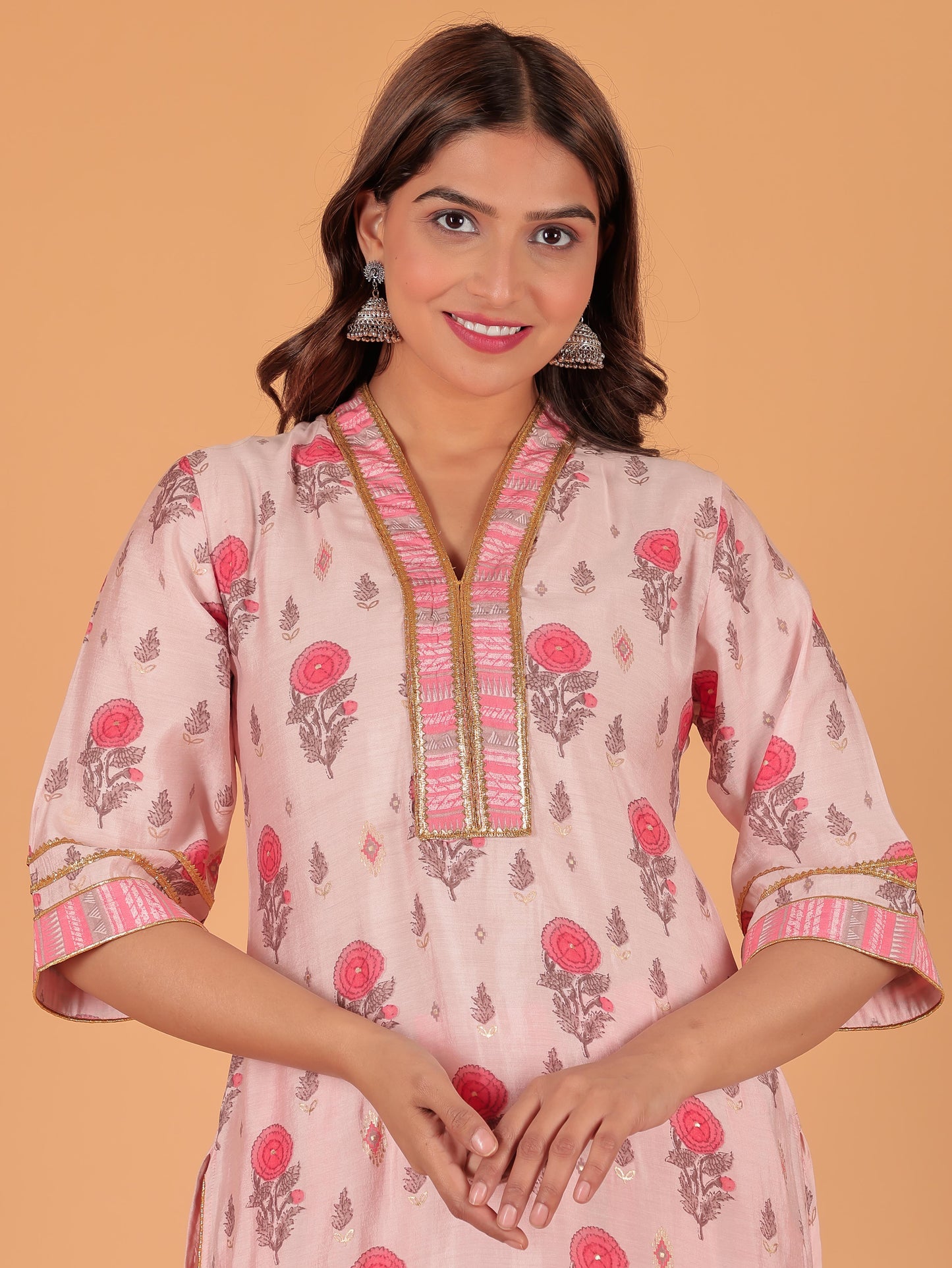 Muslin Gold foil Kurta