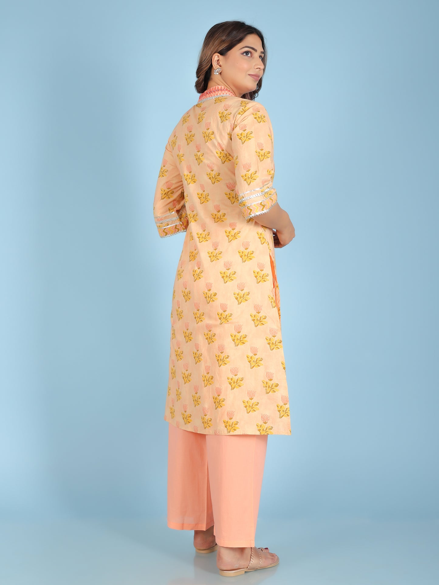 Soft Cotton Floral Kurta