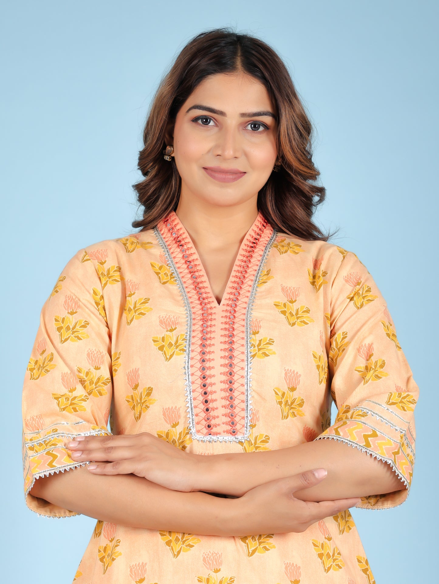 Soft Cotton Floral Kurta