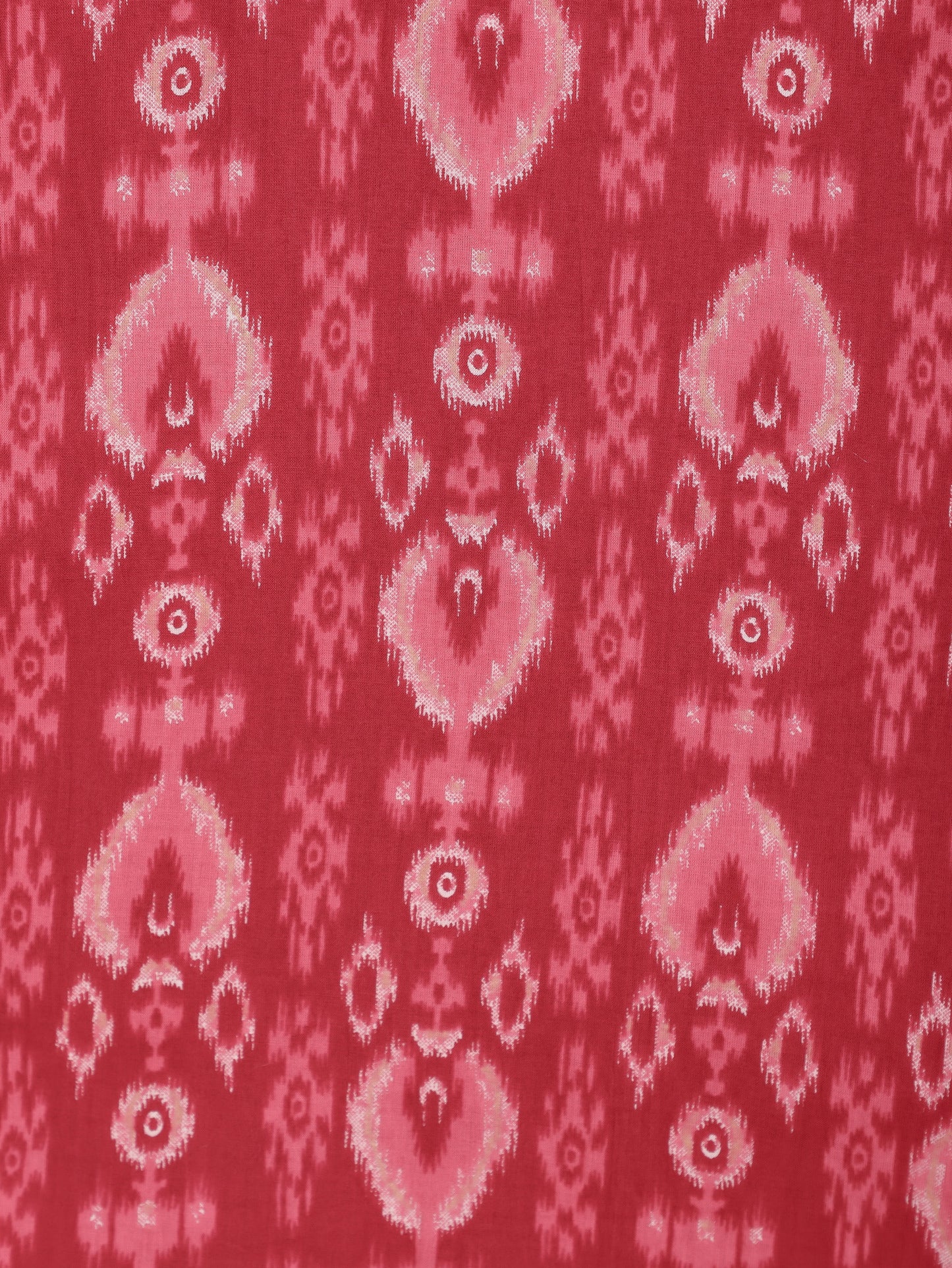 Soft Cotton Ikat Straight Maroon Kurta