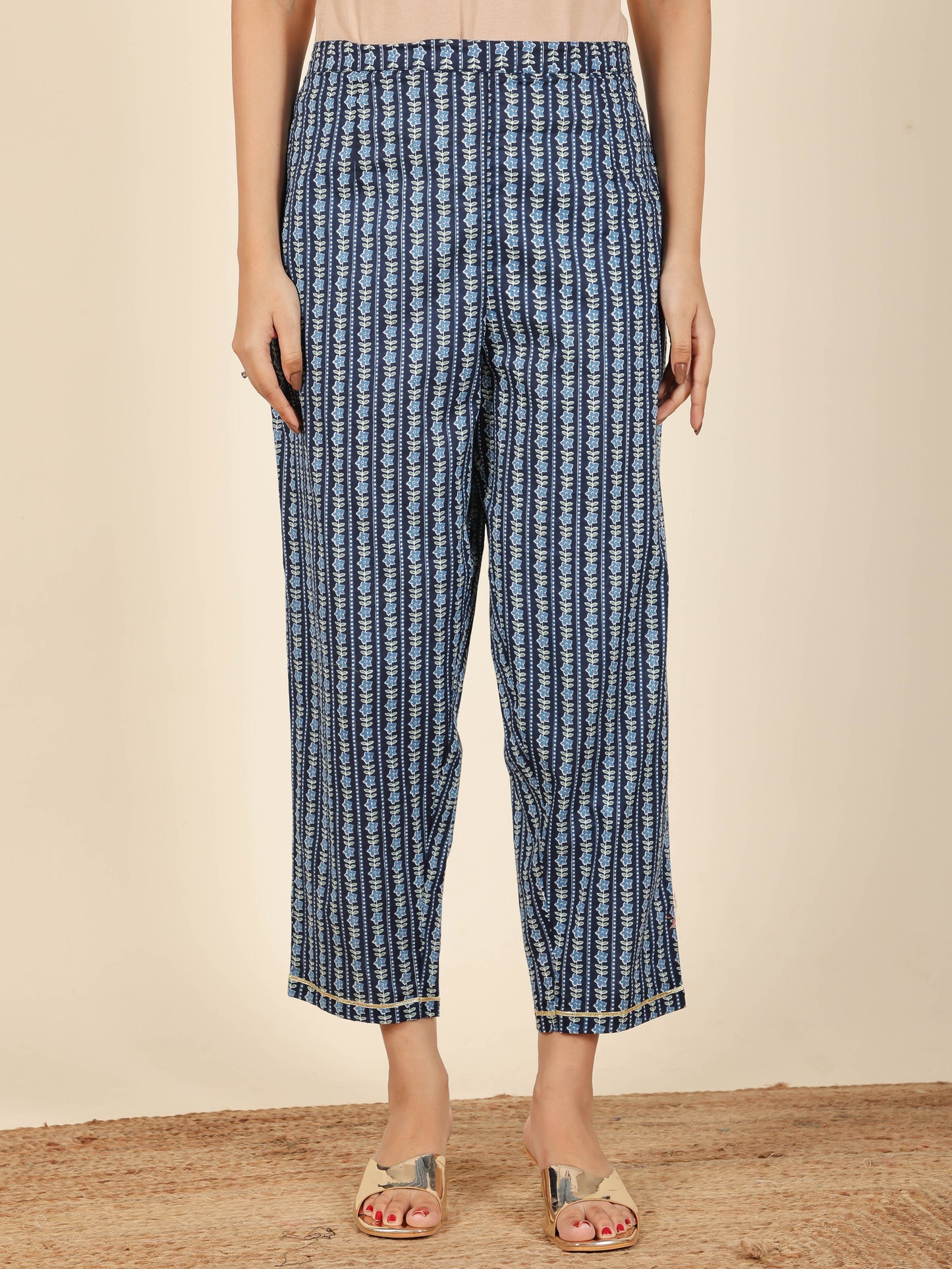 Soft Cotton Striped Pant