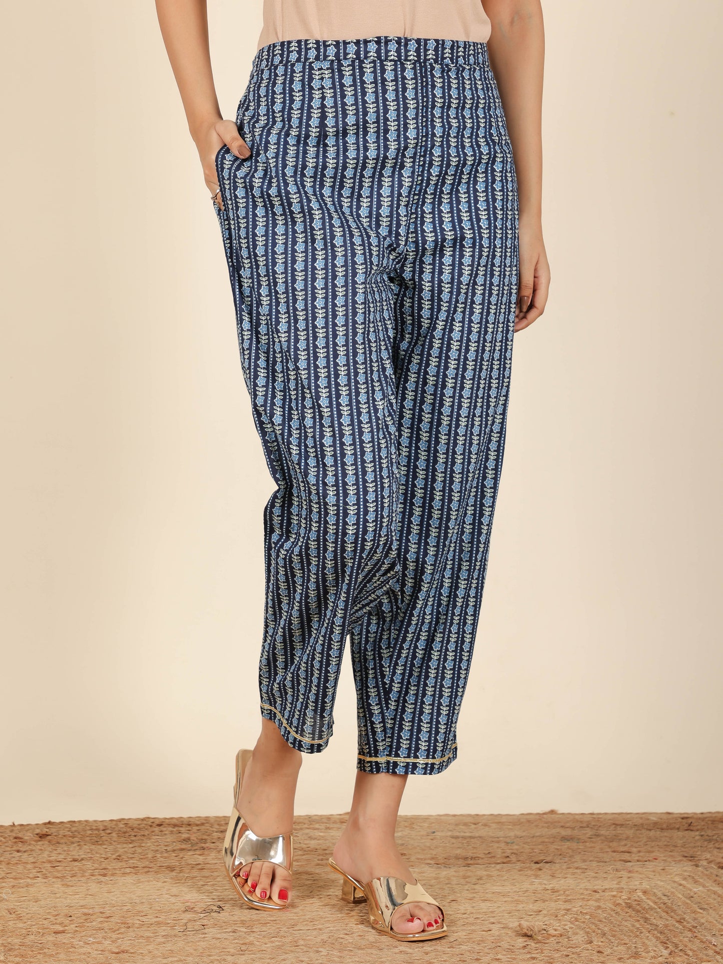 Soft Cotton Striped Pant