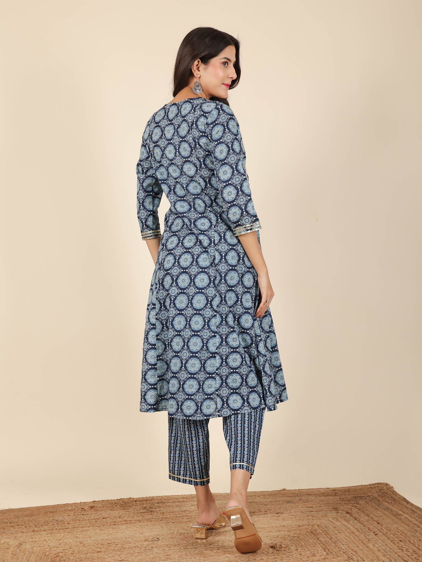 Soft Cotton Geometric Kurta