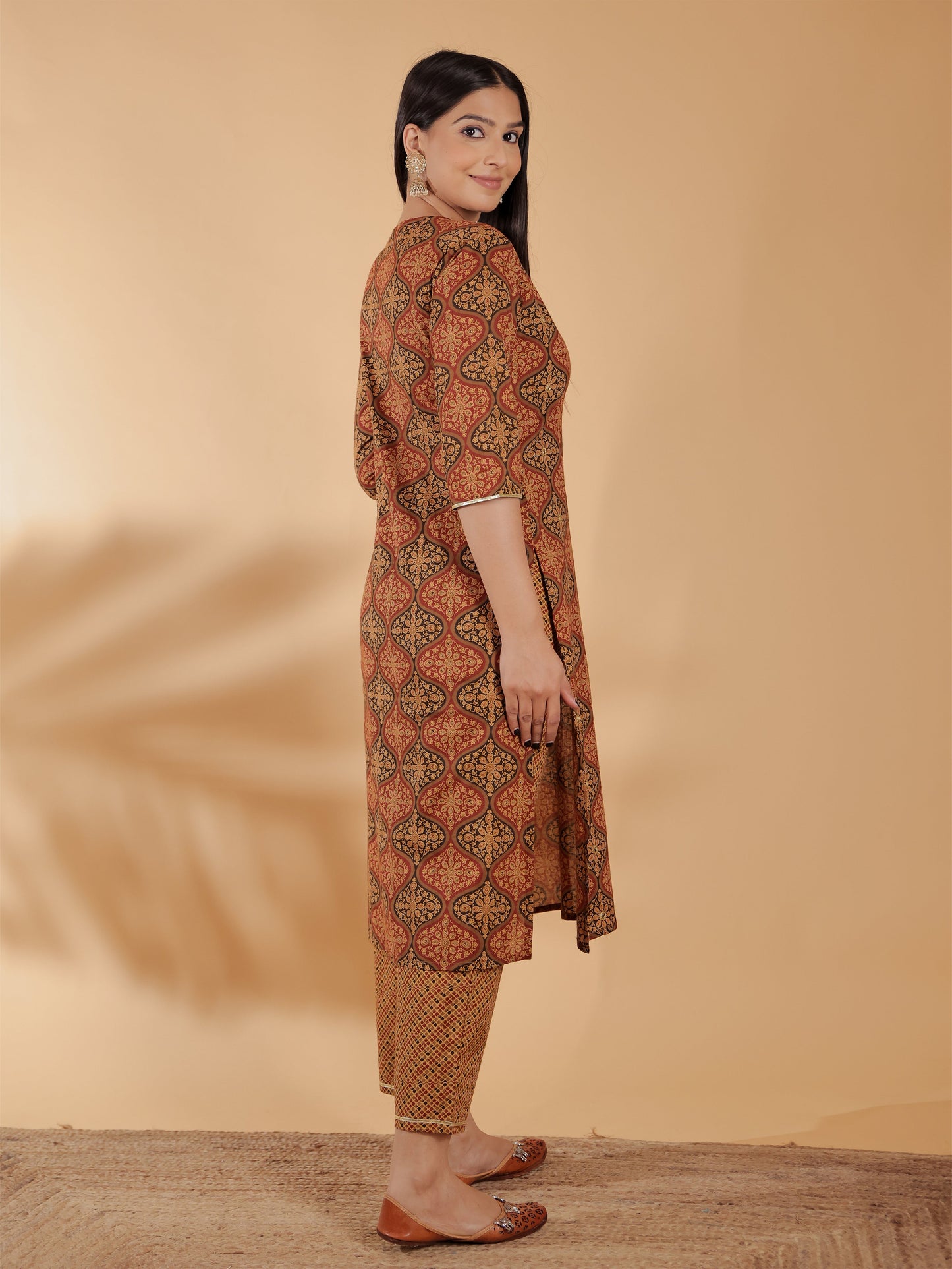 Soft Cotton Geometric Kurta