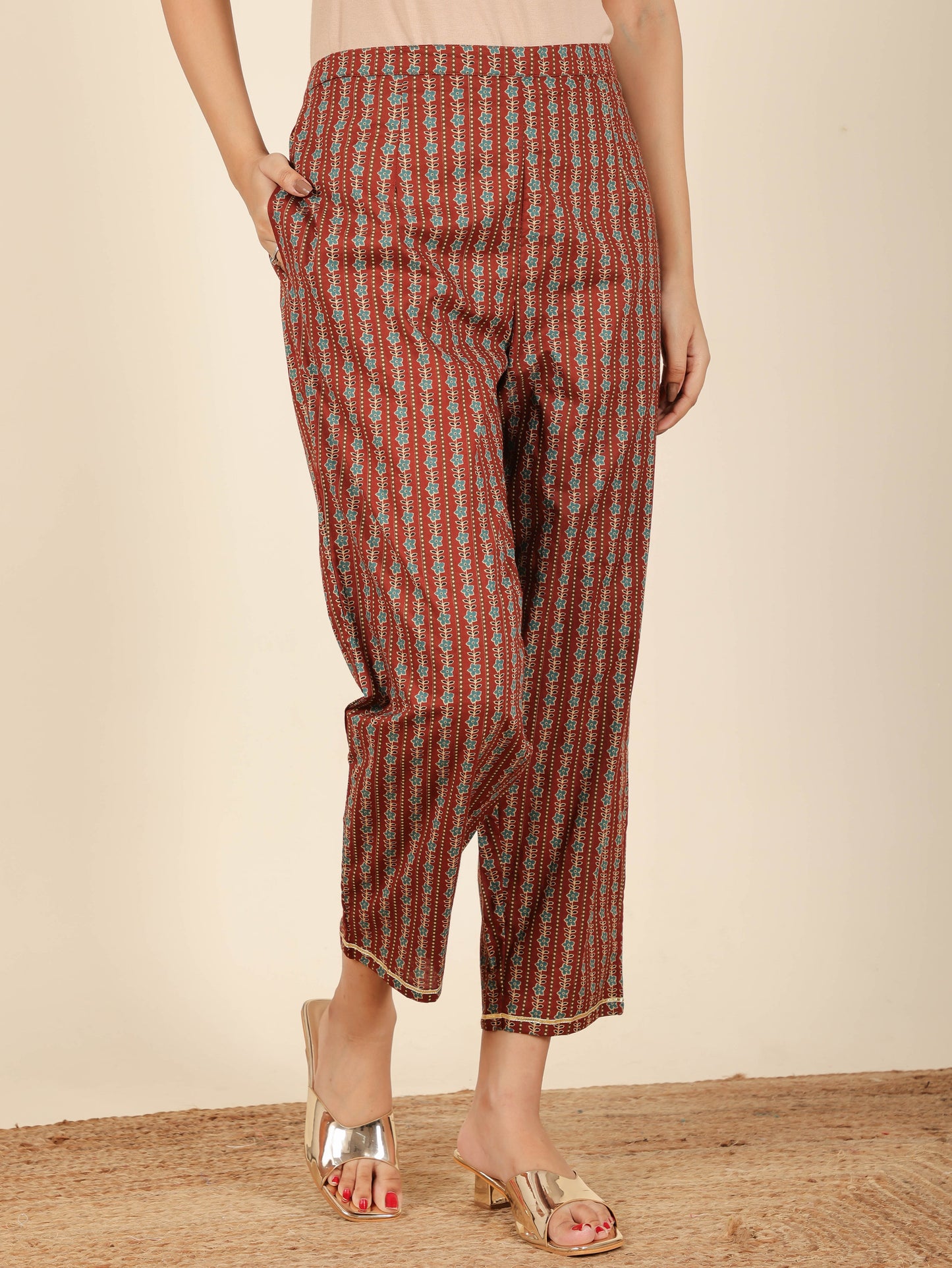 Soft Cotton Striped Pant