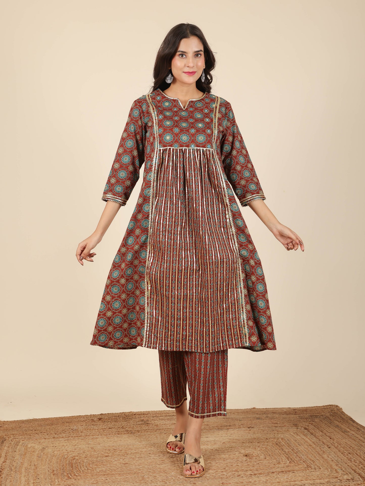 Soft Cotton Geometric Kurta