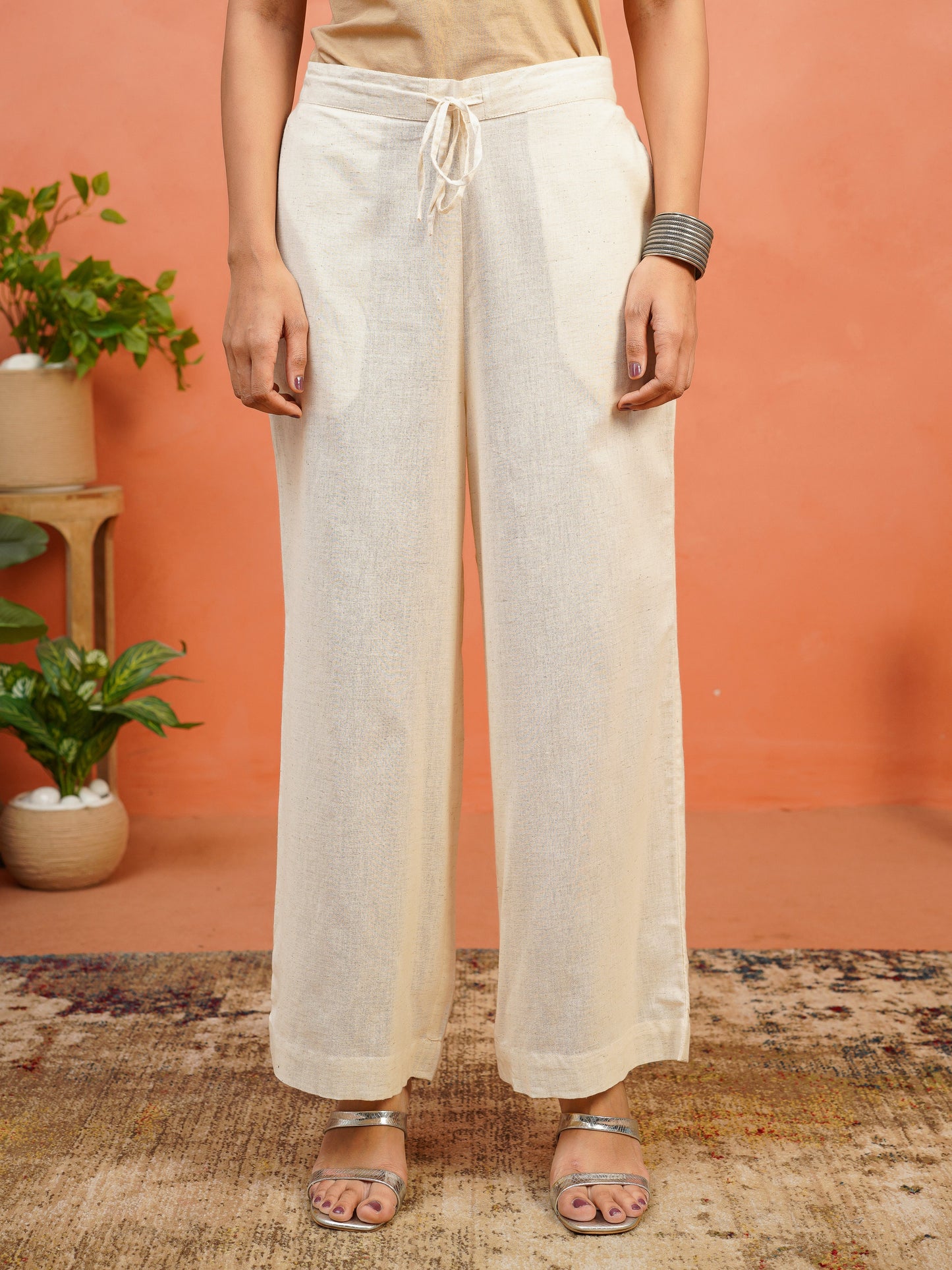 Chanderi Geometric Straight Yellow Kurta