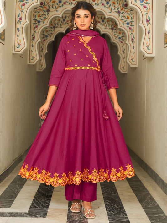 Cotton Voile Solid Pink Dupatta
