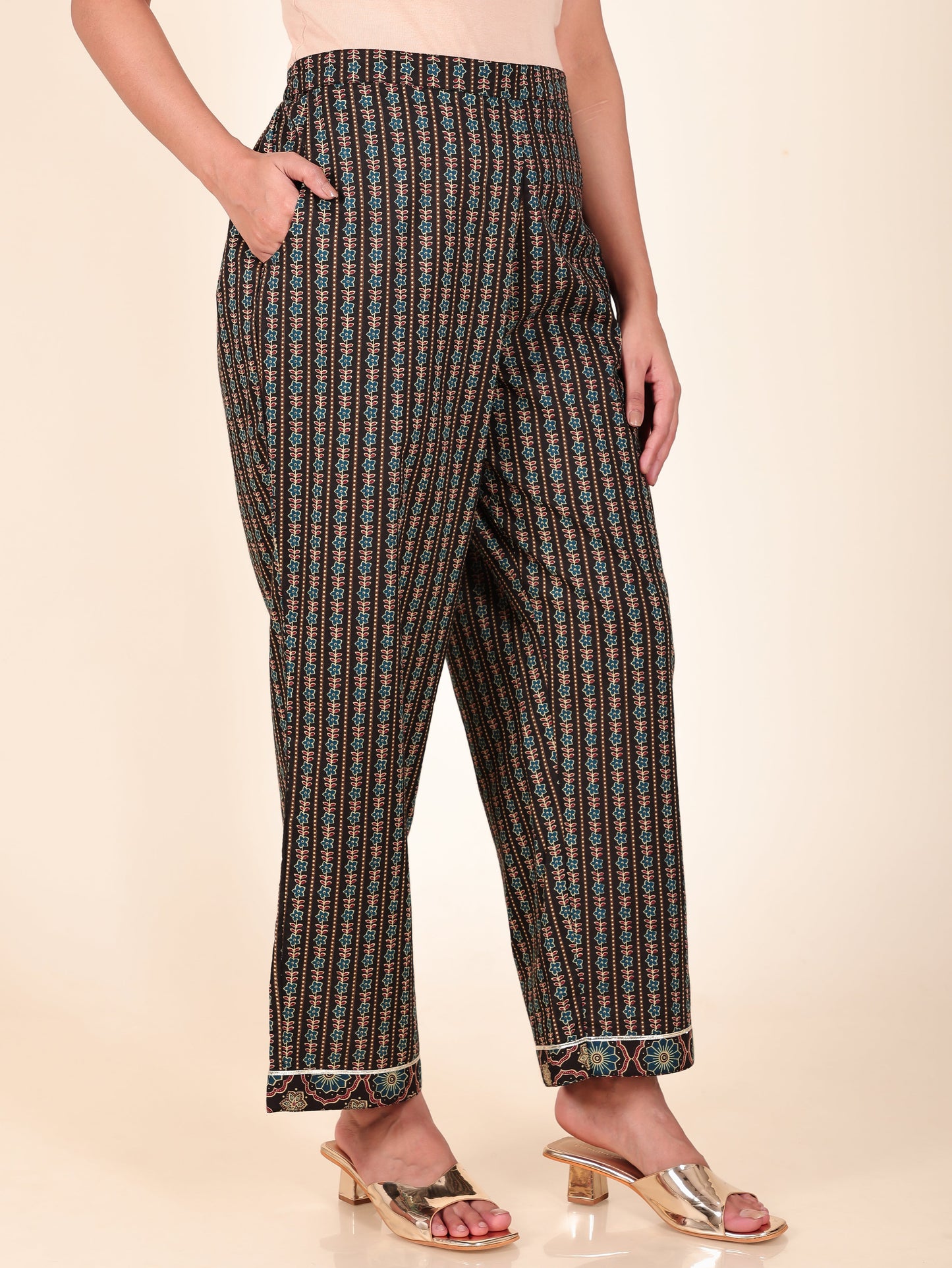 Soft Cotton Geometric Pant