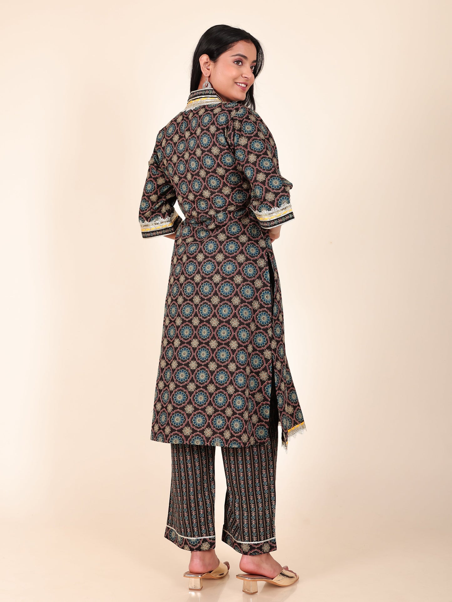 Soft Cotton Geometric Kurta