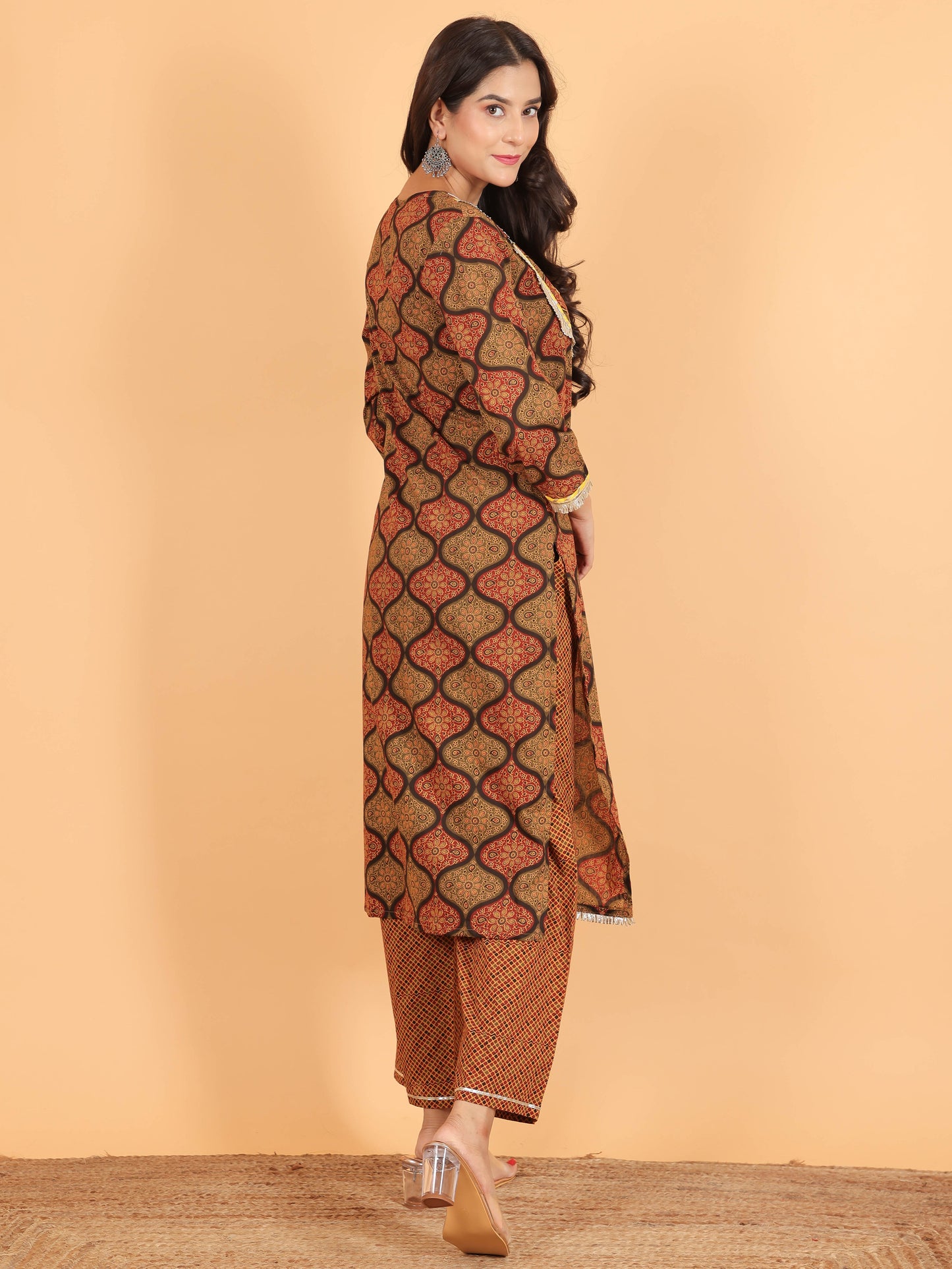 Soft Cotton Geometric Kurta