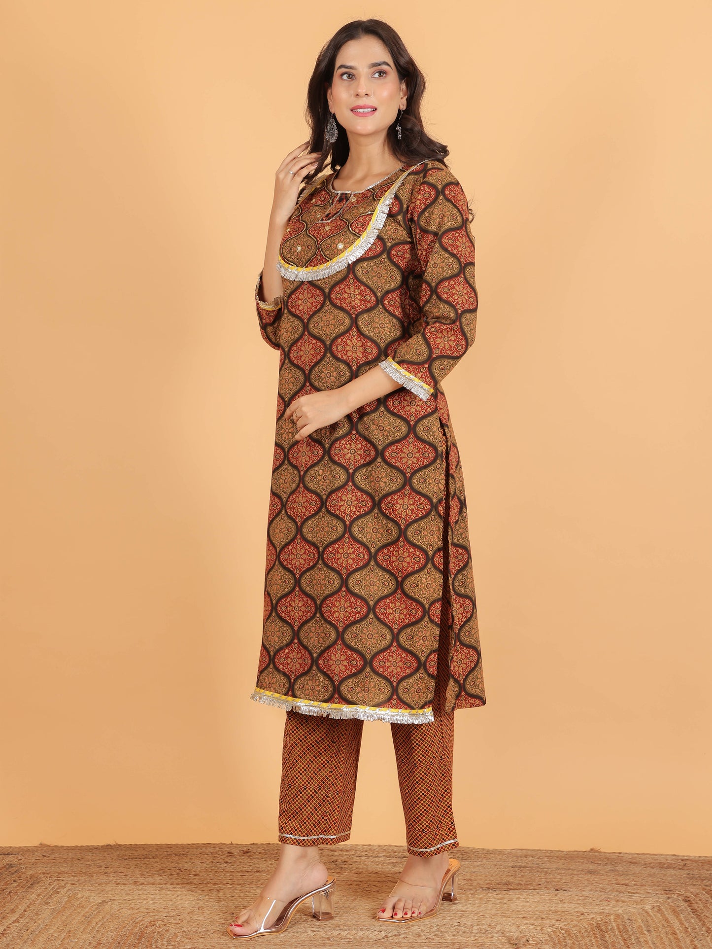 Soft Cotton Geometric Kurta