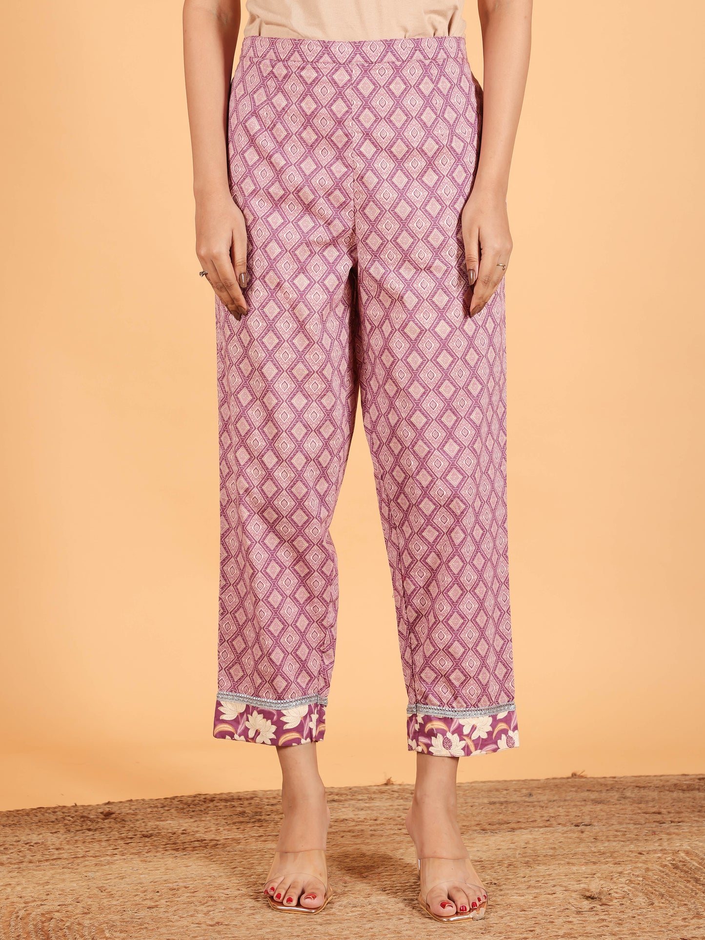 Soft Cotton Geometric Pant