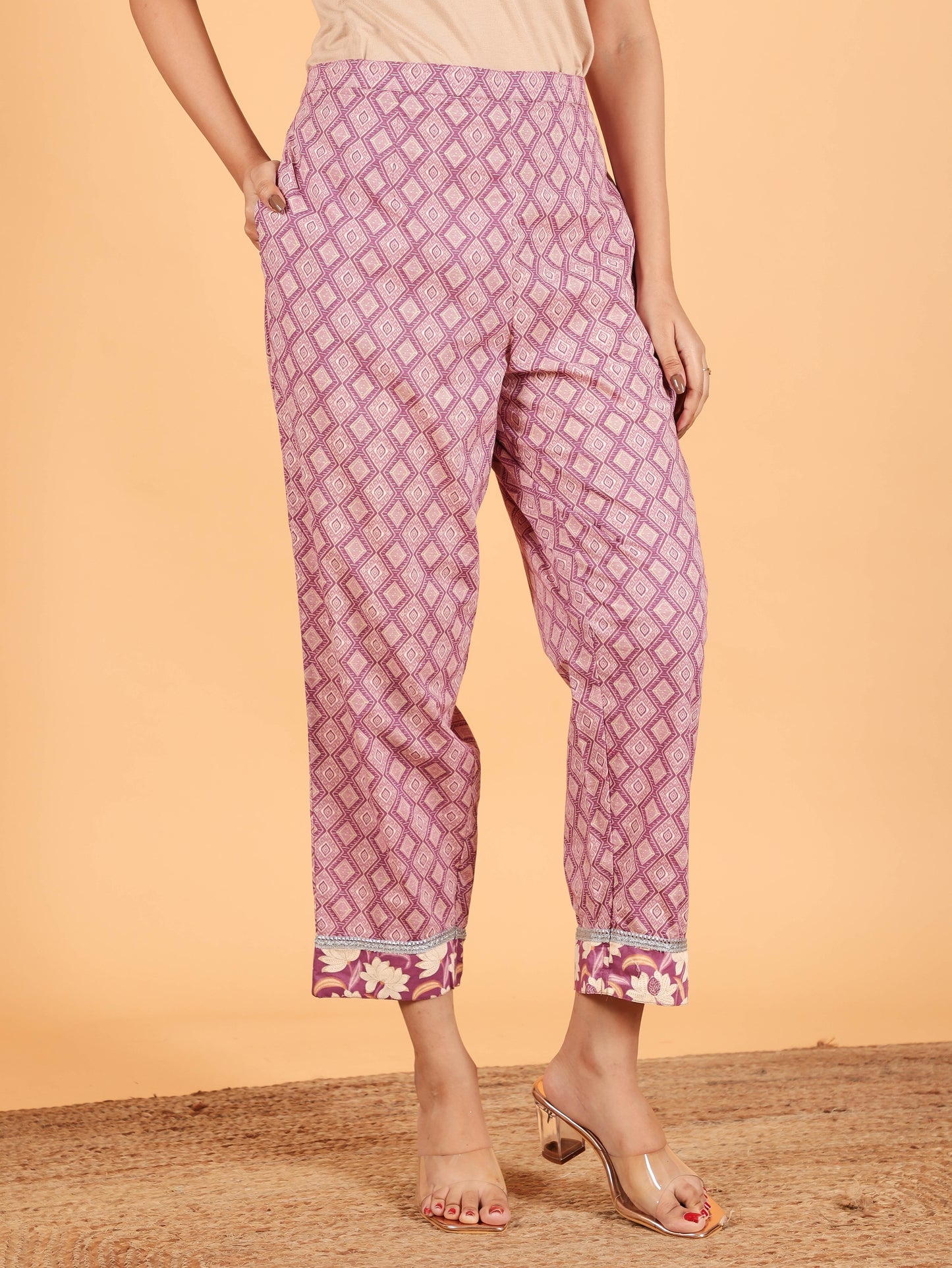 Soft Cotton Geometric Pant