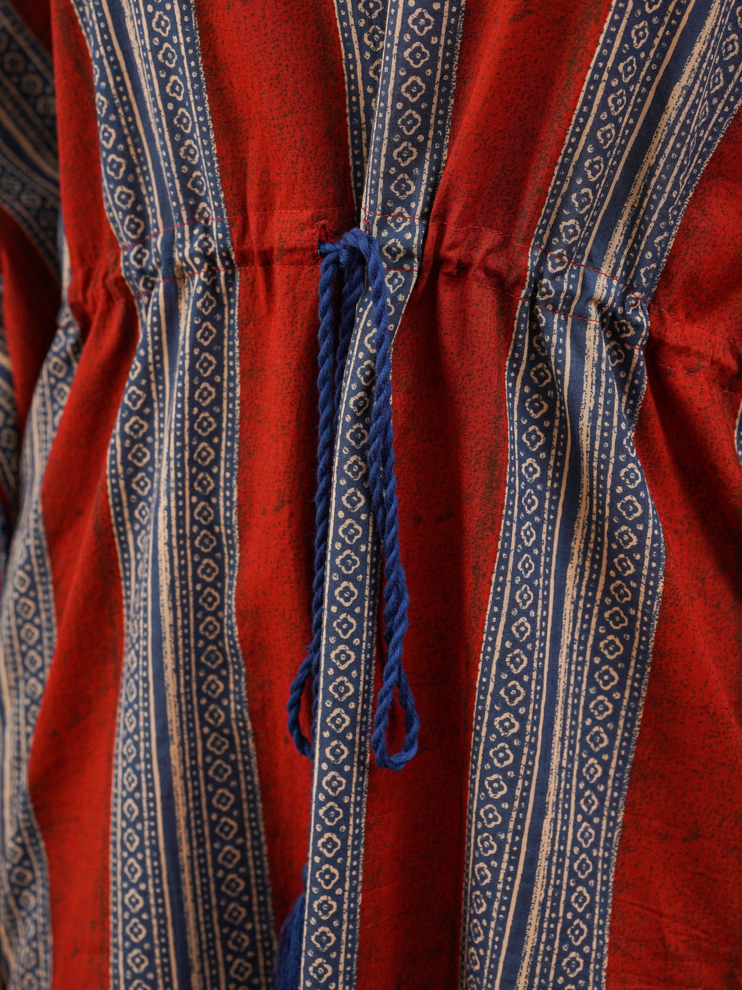 Soft Cotton Border print Kaftan Rust Nighty