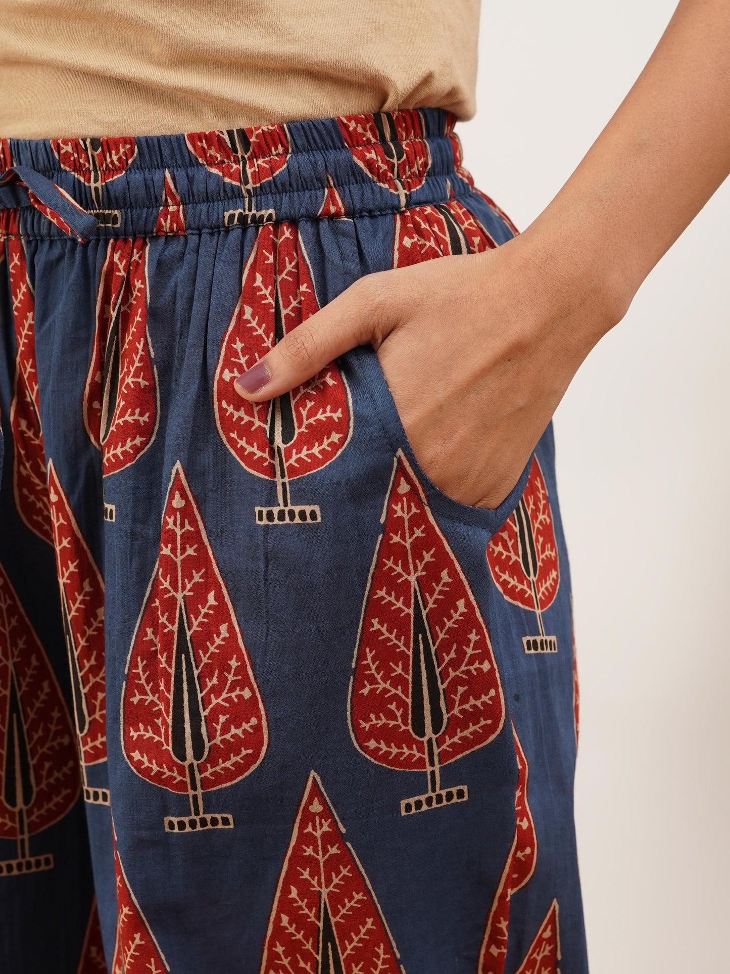 Soft Cotton Butta Blue Pyjama