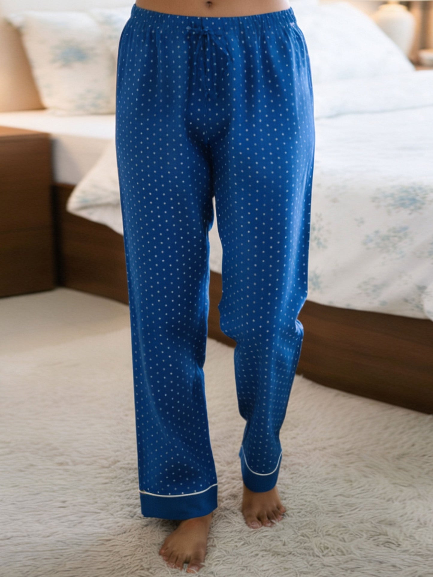 Soft Cotton Bandhani Straight Blue Tunic
